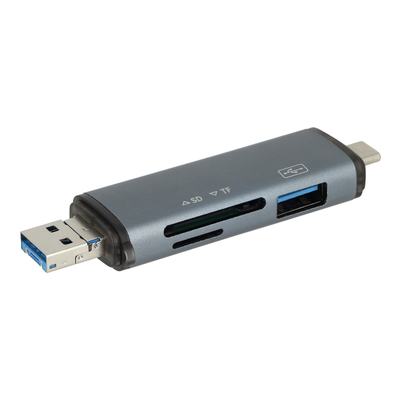 Lecteur De Cartes 6 En 1 Edenwood Usb-a / Usb-c / Micro Usb – Sd, Micro Sd, Usb 3.0