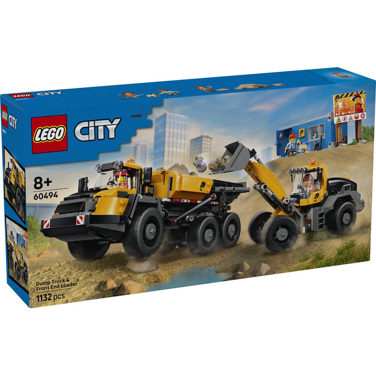 Lego 60494 - Le Camion-benne Et La Chargeuse Frontale City Multicolore
