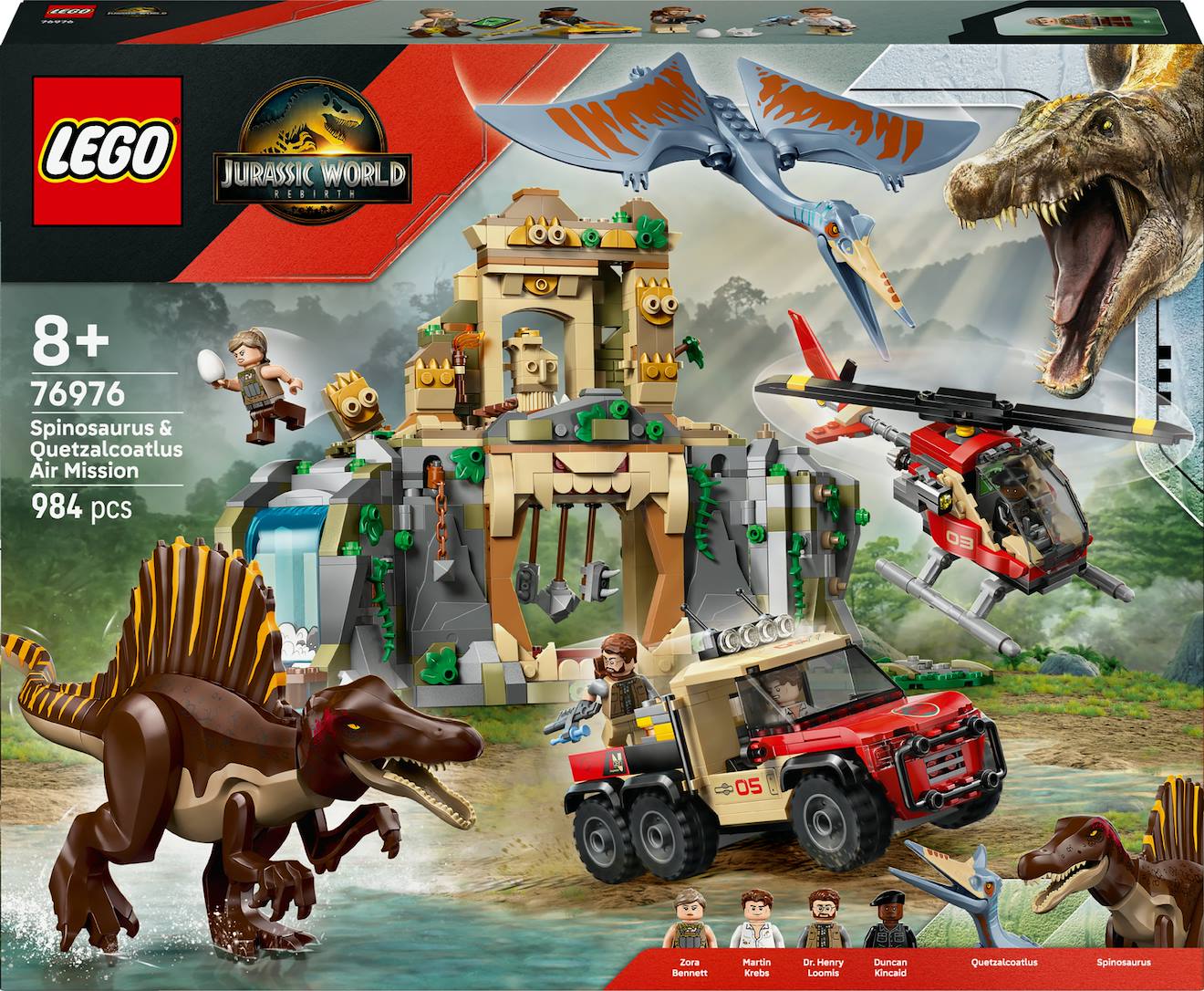 Lego 76976 - Mission Aérienne Avec Le Spinosaure Et Le Quetzalcoatlus Jurassic World Multicolore