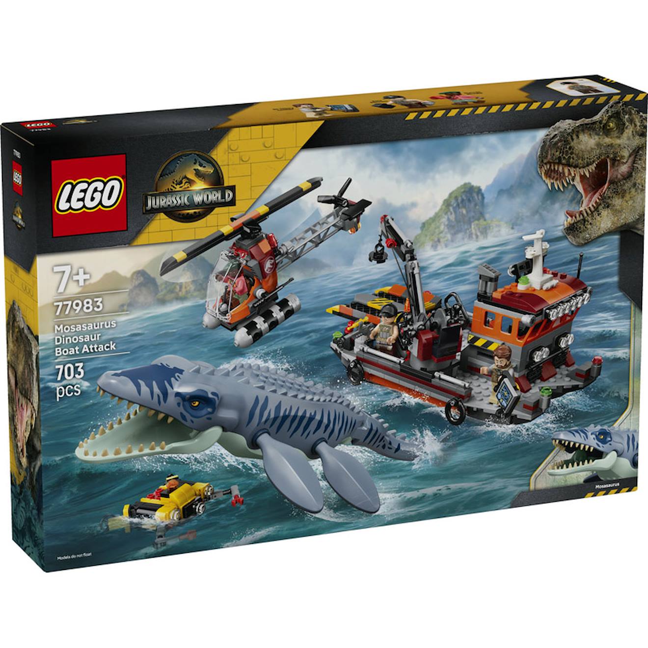 Lego 77983 - L’attaque Du Bateau Par Le Mosasaure Jurassic World Multicolore