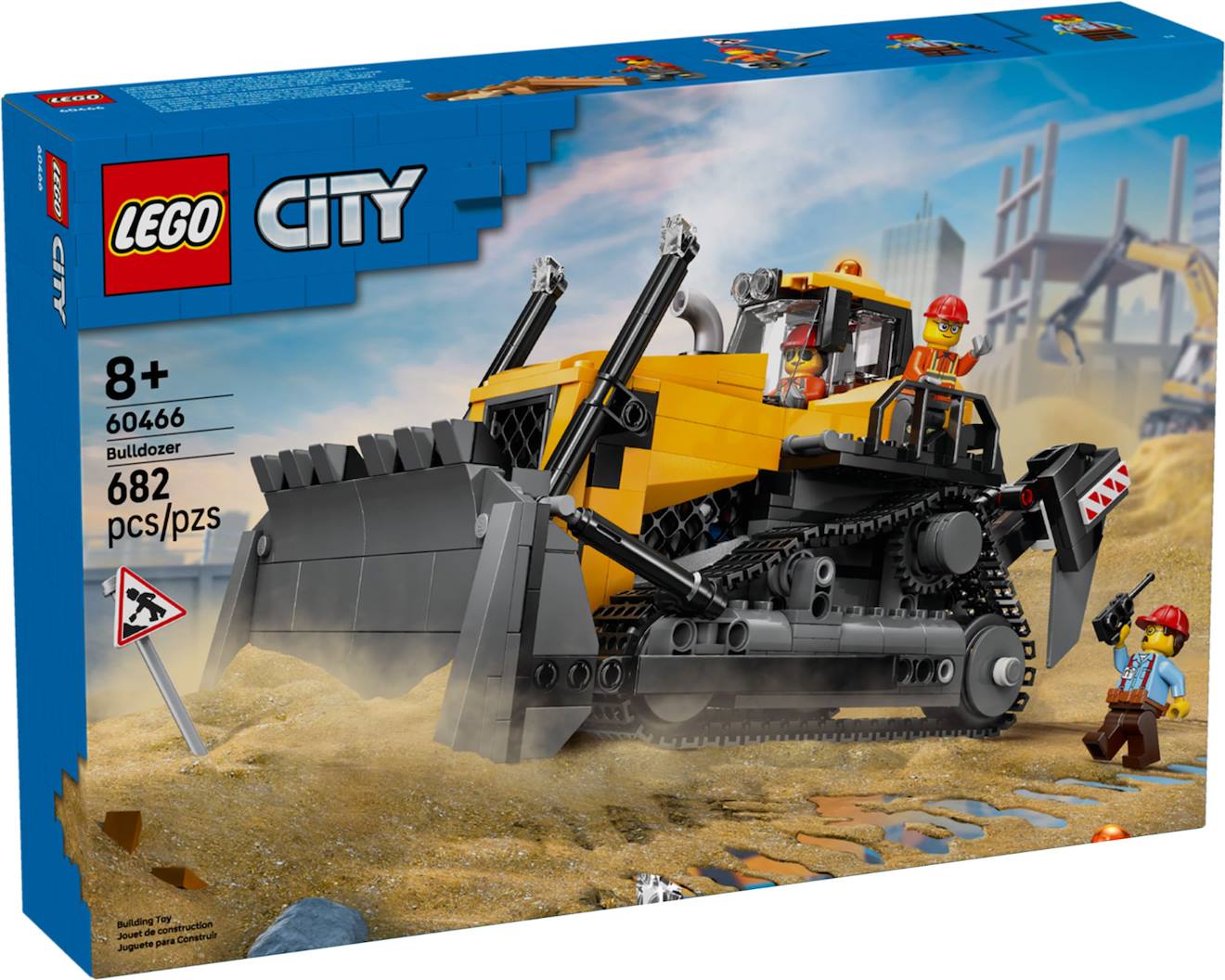 Lego City - Le Bulldozer Jaune - 60466 Multicolore