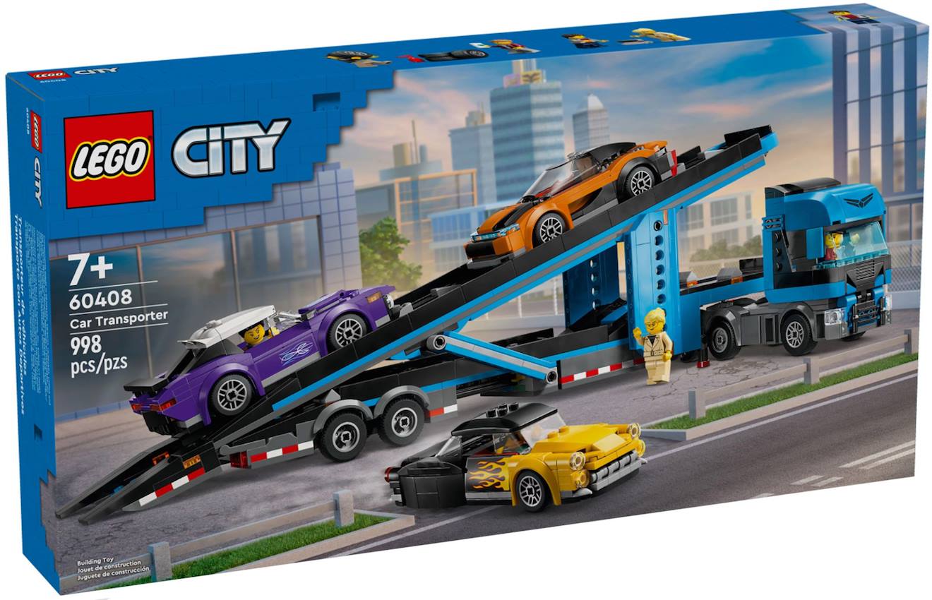 Lego City - Le Camion De Transport De Voitures De Sport - 60408 Multicolore