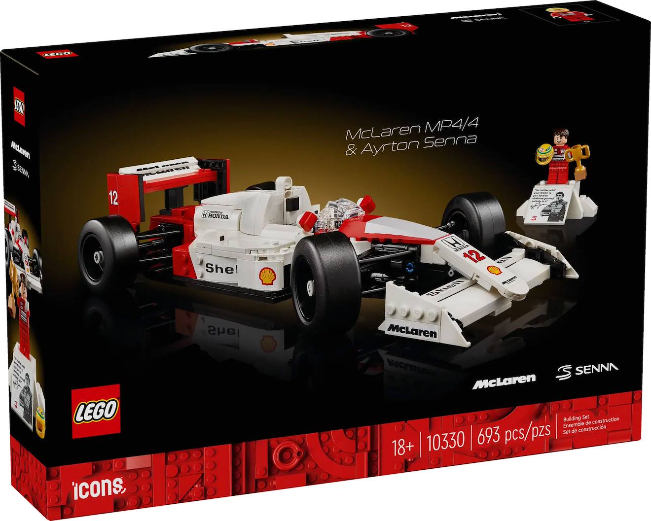 Lego Icons - Mclaren Mp4/4 & Ayrton Senna - 10330 Multicolore