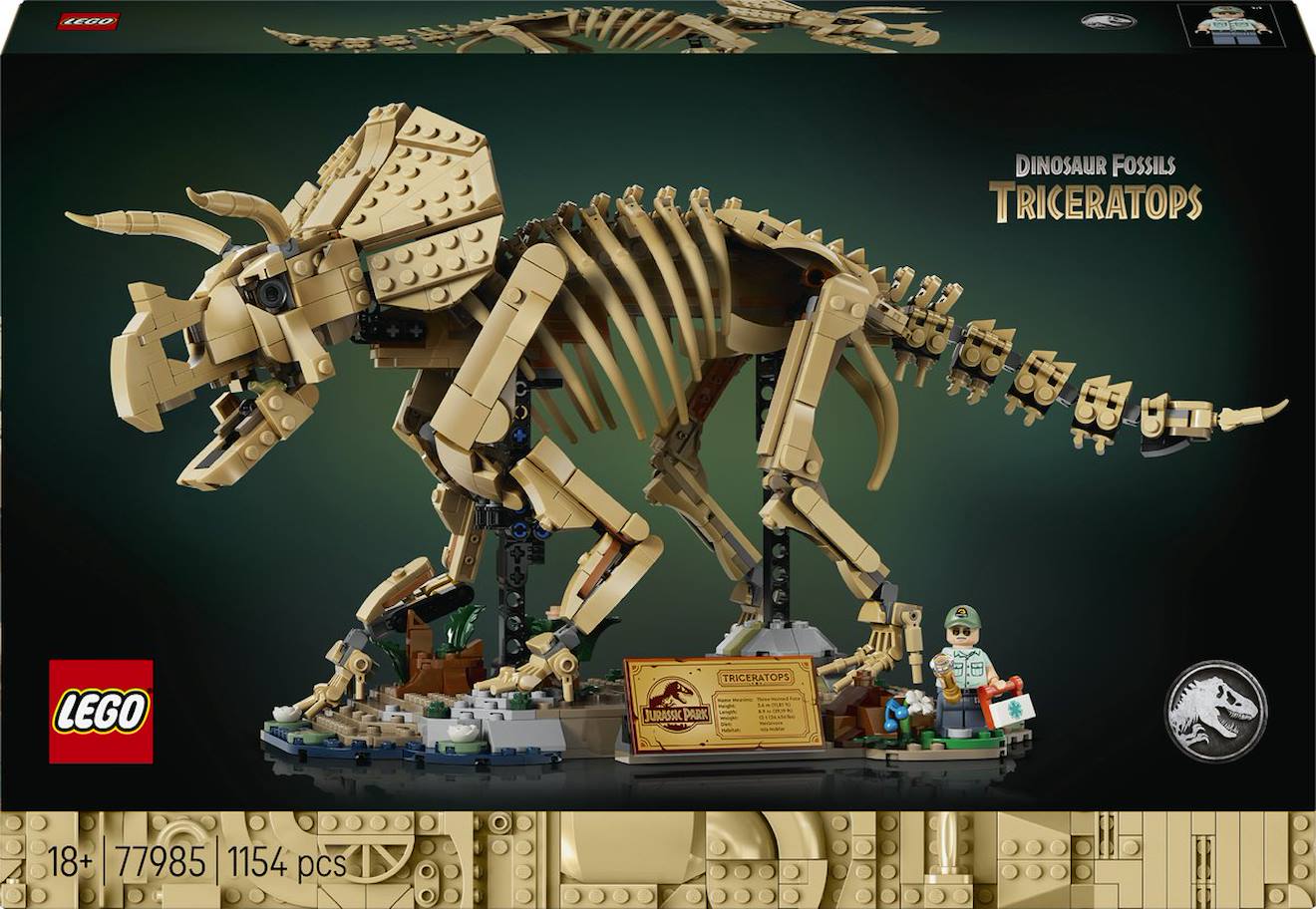 Lego Jurassic World 77985 Les Fossiles De Dinosaure : Le Tricératops Multicolore