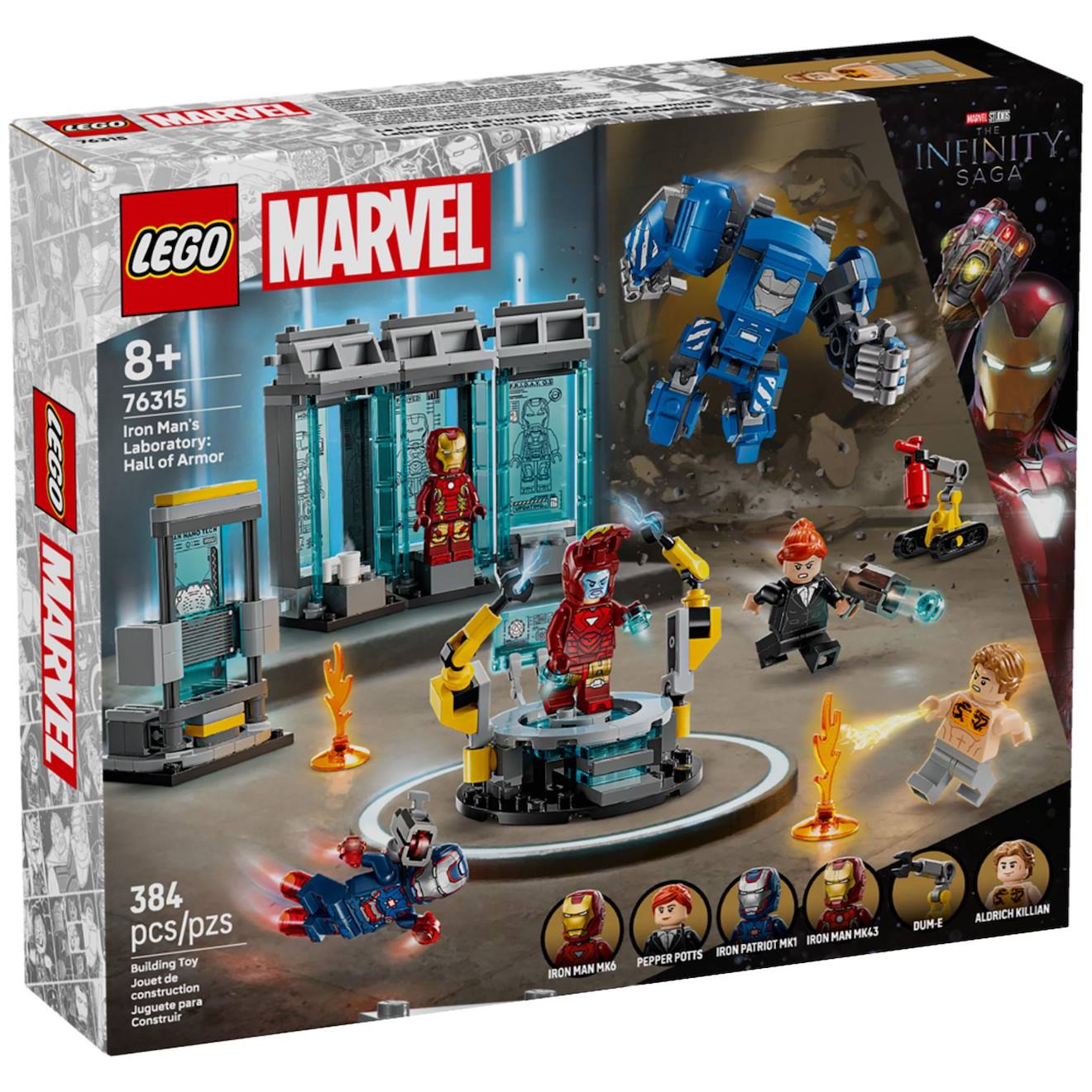 Lego Marvel - Le Laboratoire D'iron Man : La Salle Des Armures - 76315 Multicolore