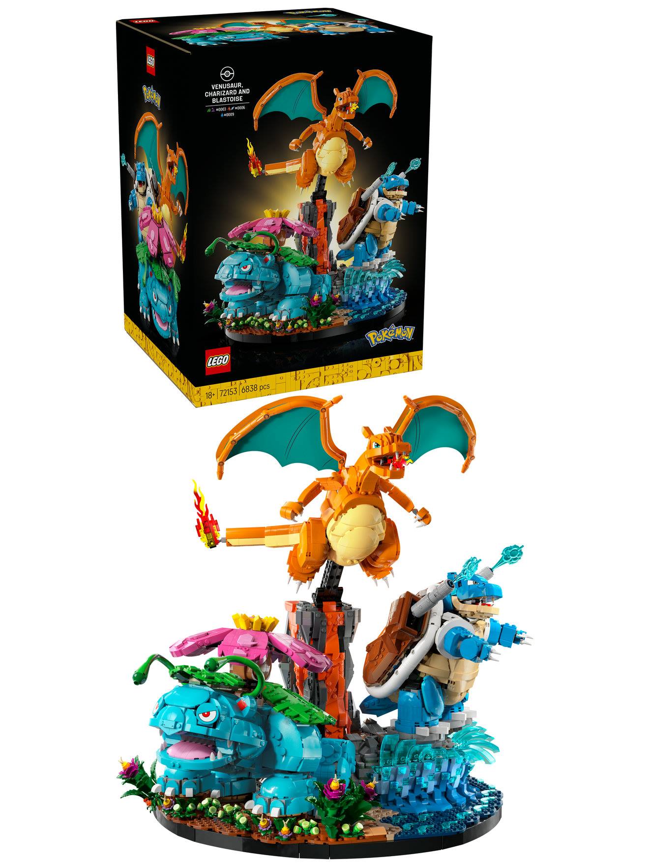 Lego Pokémon 72153 Florizarre, Dracaufeu Et Tortank Multicolore