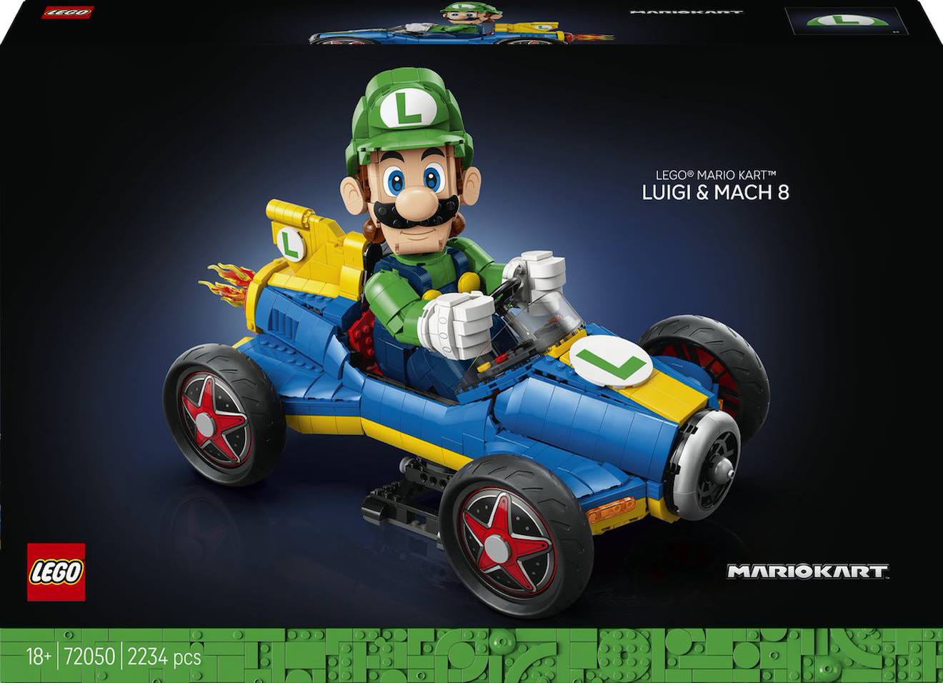 Lego Super Mario 72050 Mario Kart : Luigi Et Proto 8 Multicolore