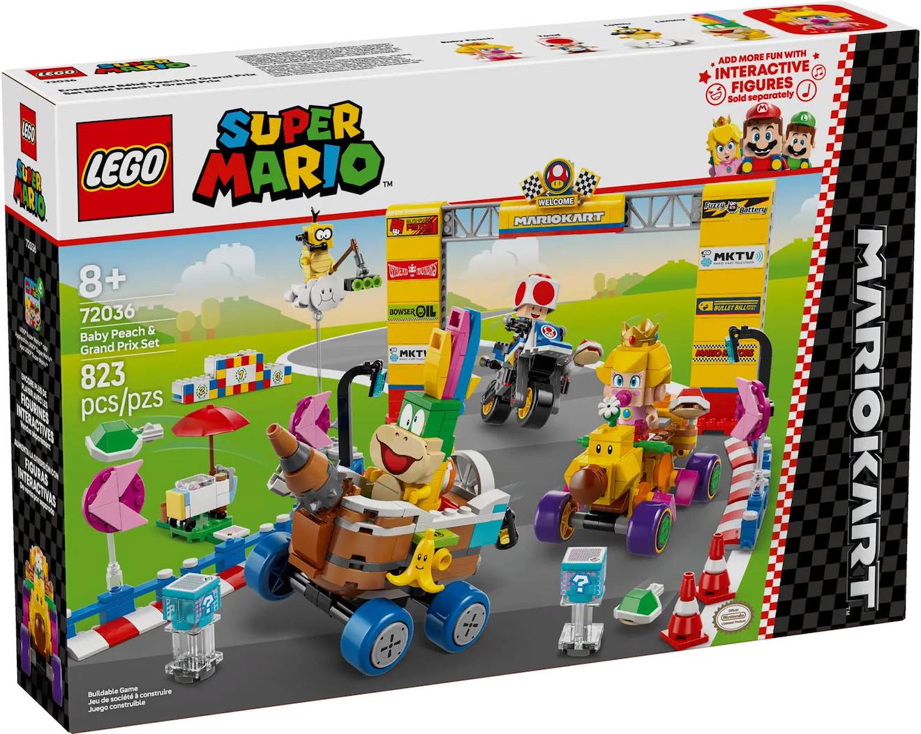 Lego Super Mario - Mario Kart - Bébé Peach Et Ensemble De Grand Prix - 72036 Multicolore