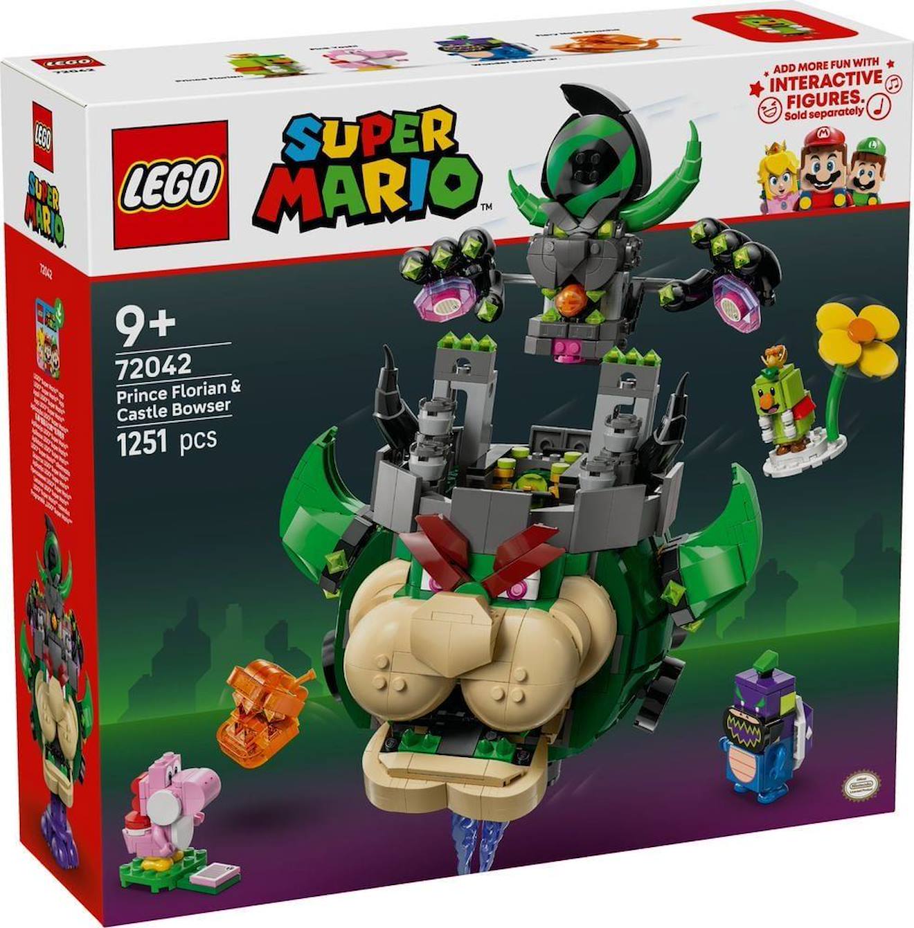Lego Super Mario - Prince Florian Et Château De Bowser - 72042 Multicolore