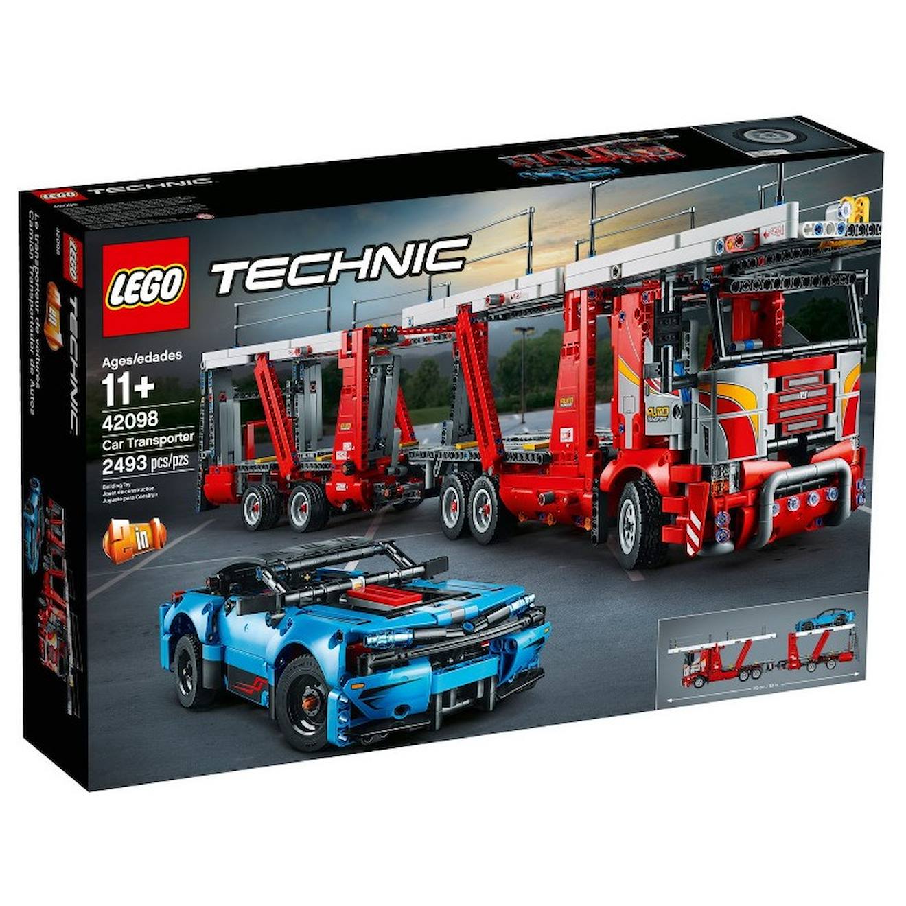 Lego Technic 42098 Le Transporteur De Voitures Multicolore