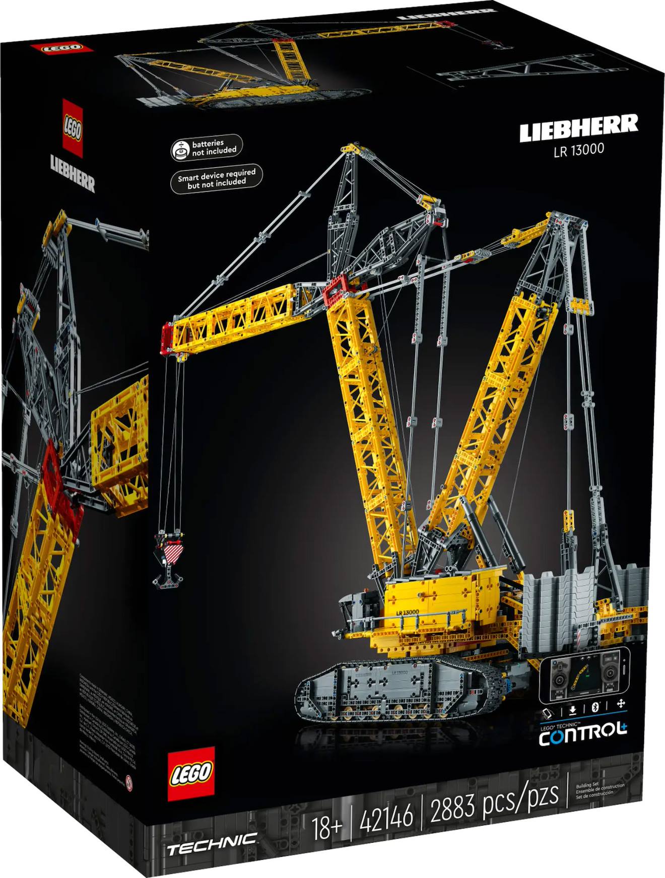 Lego Technic - La Grue Sur Chenilles Liebherr Lr 13000 - 42146 Multicolore