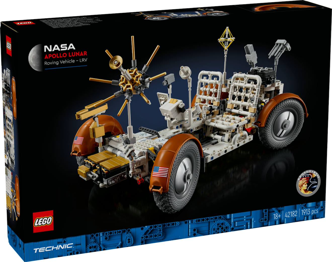 Lego Technic - Véhicule D'exploration Lunaire Nasa Apollo - Lrv - 42182 Multicolore