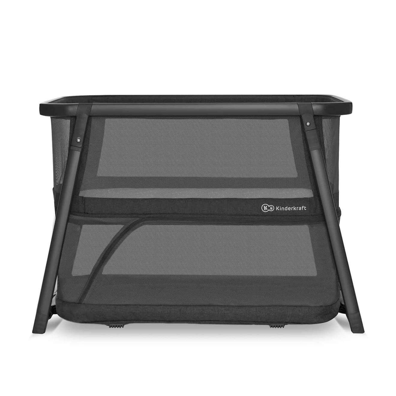 Lit Bébé 4 En 1 Sofi Plus Avec Fonction Berceau, Matelas Inclus, Pliage En 5 Secondes Et Parc Évolutif Gris / Gris