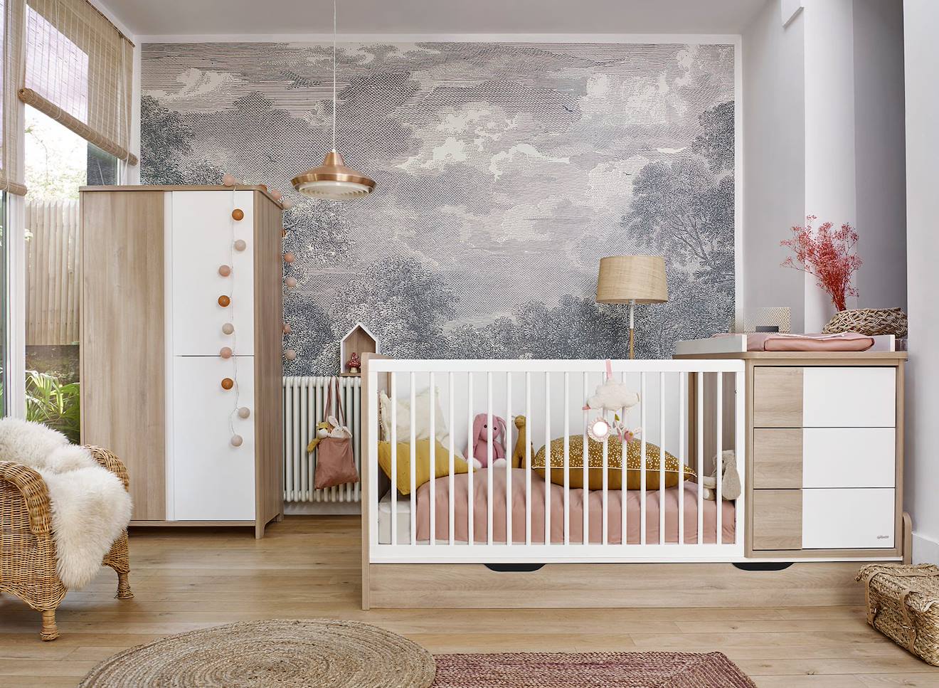 Lit Bébé Combiné Évolutif Salto Chêne