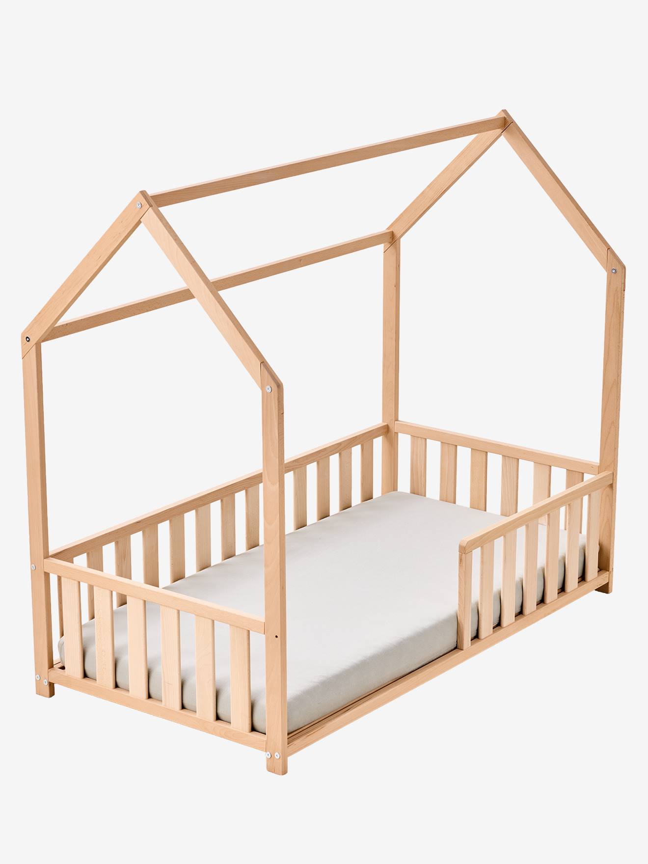 Lit cabane enfant 70x140 cm bois
