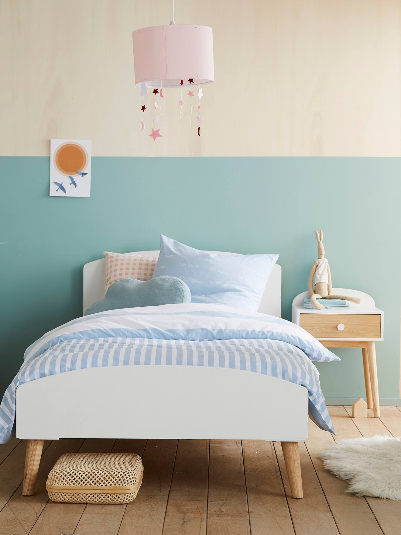Lit enfant CONFETTI blanc/bois