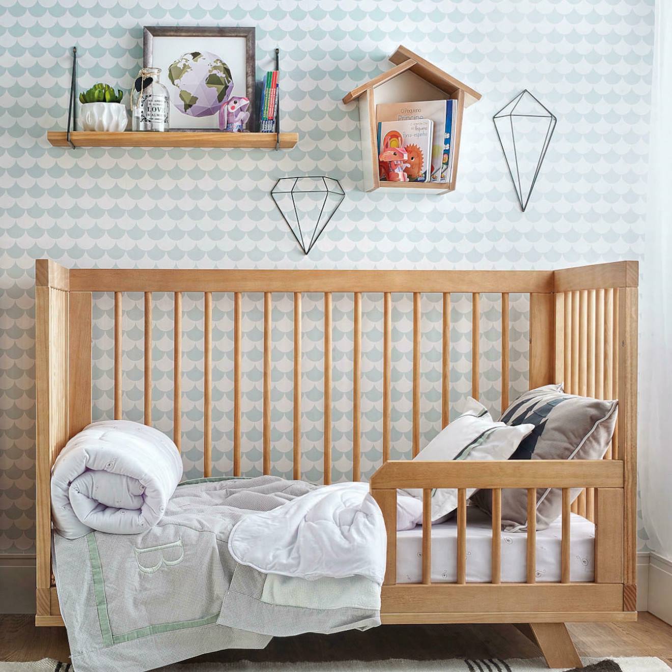 Lit Évolutif Bébé Montessori Bois Massif Kyoto Bois Naturel
