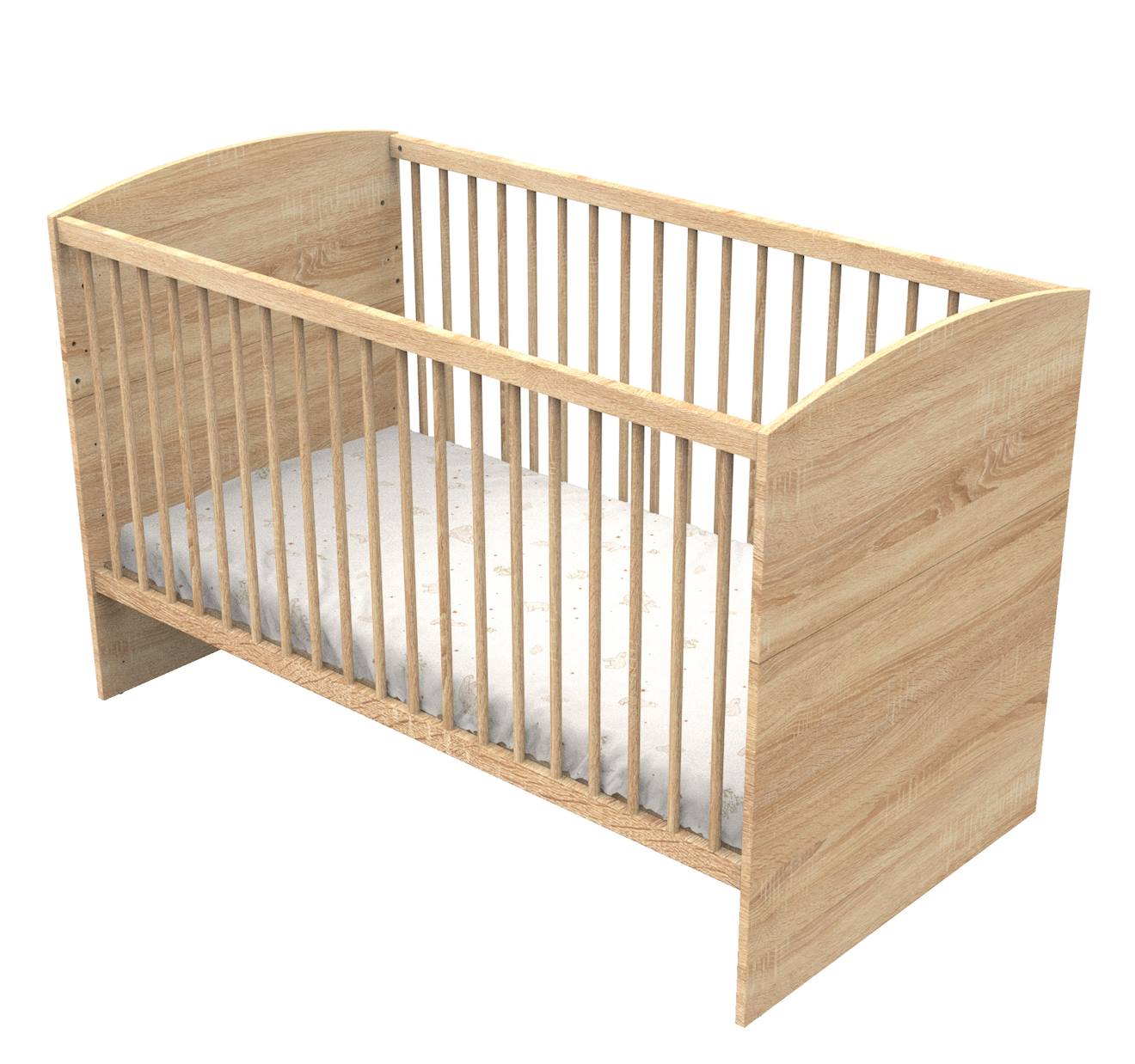 Lit Évolutif - Little Big Bed En Bois Décor Chêne Doré - Azur Marron