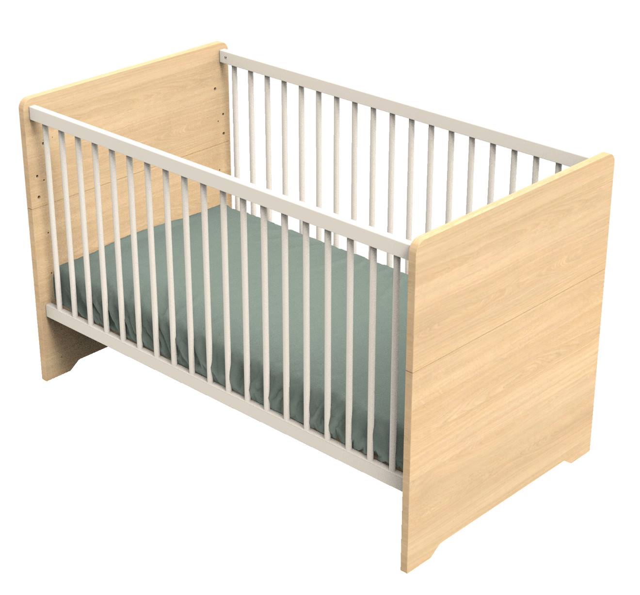 Lit Évolutif - Little Big Bed En Bois Décor Chêne Miel - Cannelle Beige