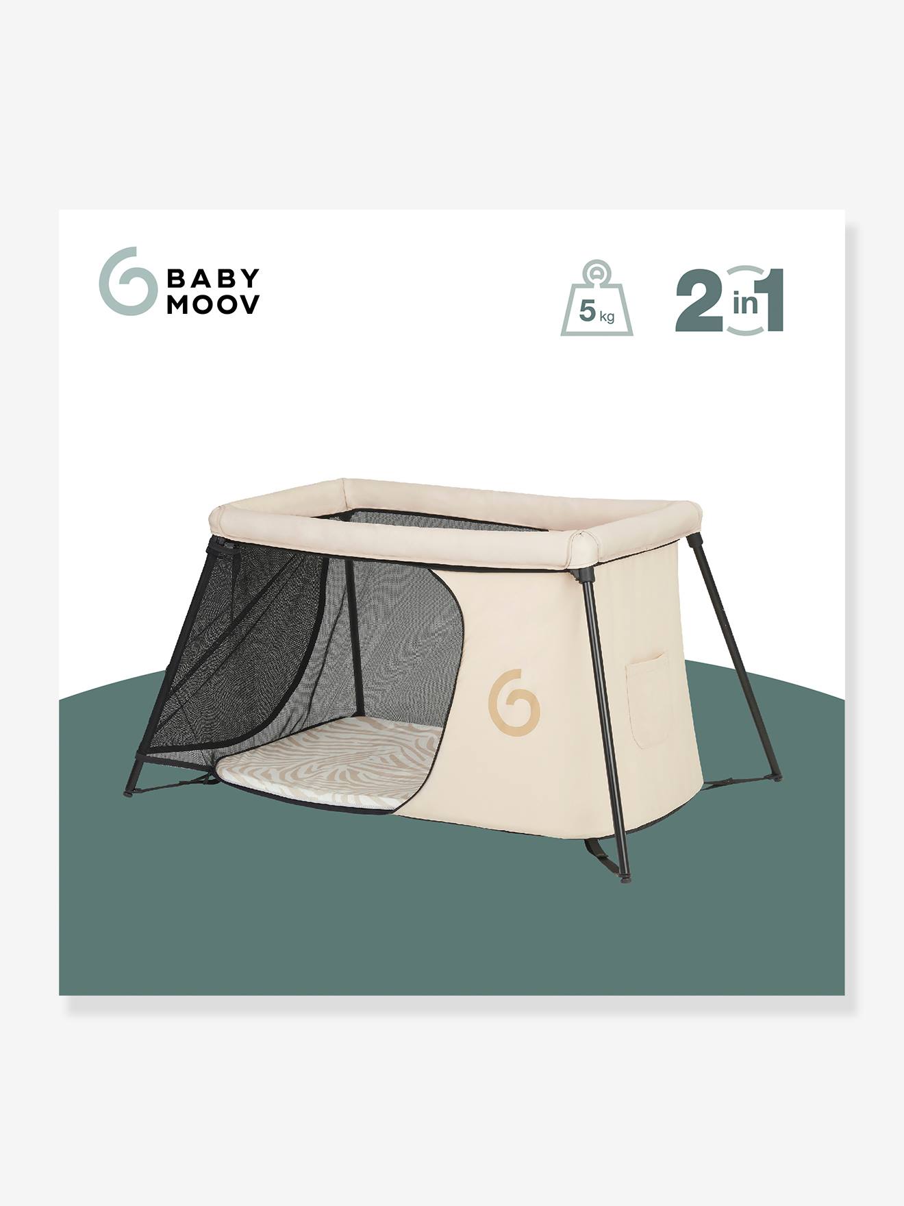 Lit parapluie ultra léger Moov & Sleep sable