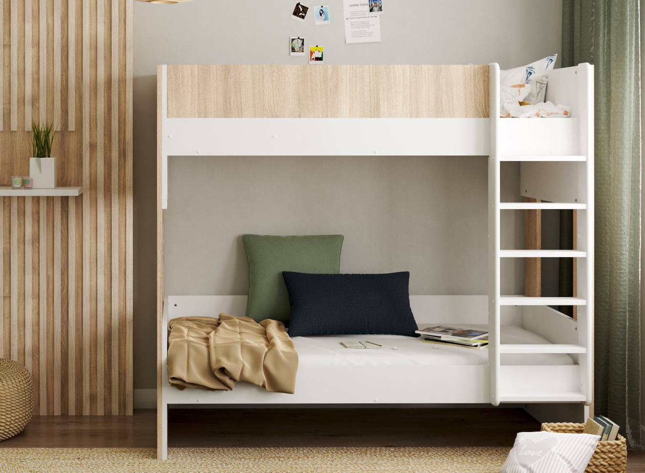 Lit Superposé Dune Blanc & Bois