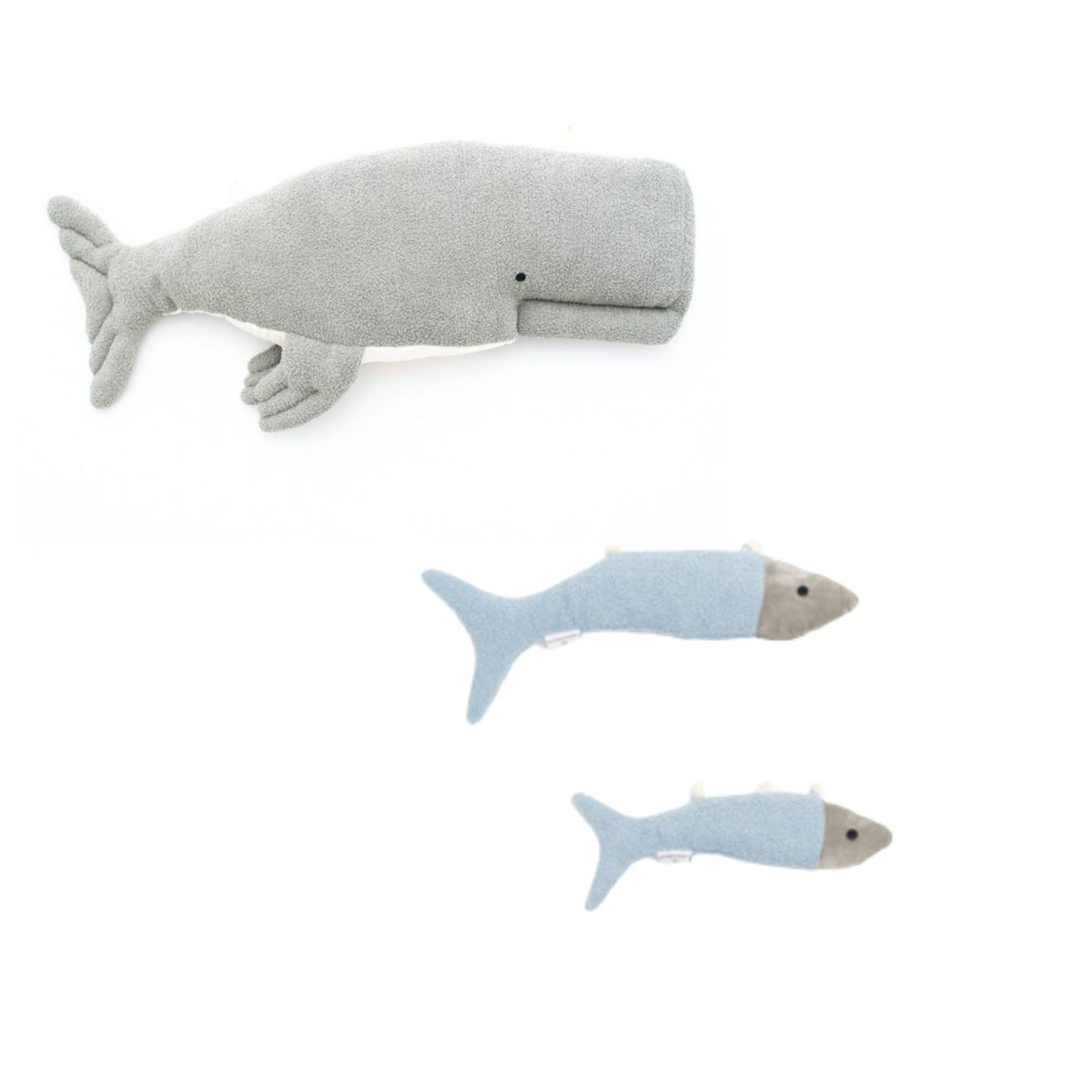 Lot 3 Animaux Océan Béluga + Poissons Grey And Light Blue
