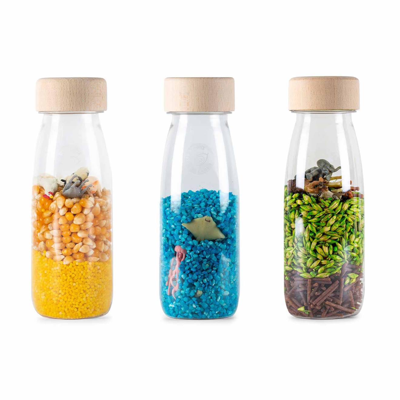 Lot De 3 Bouteilles Sensorielles Bleu