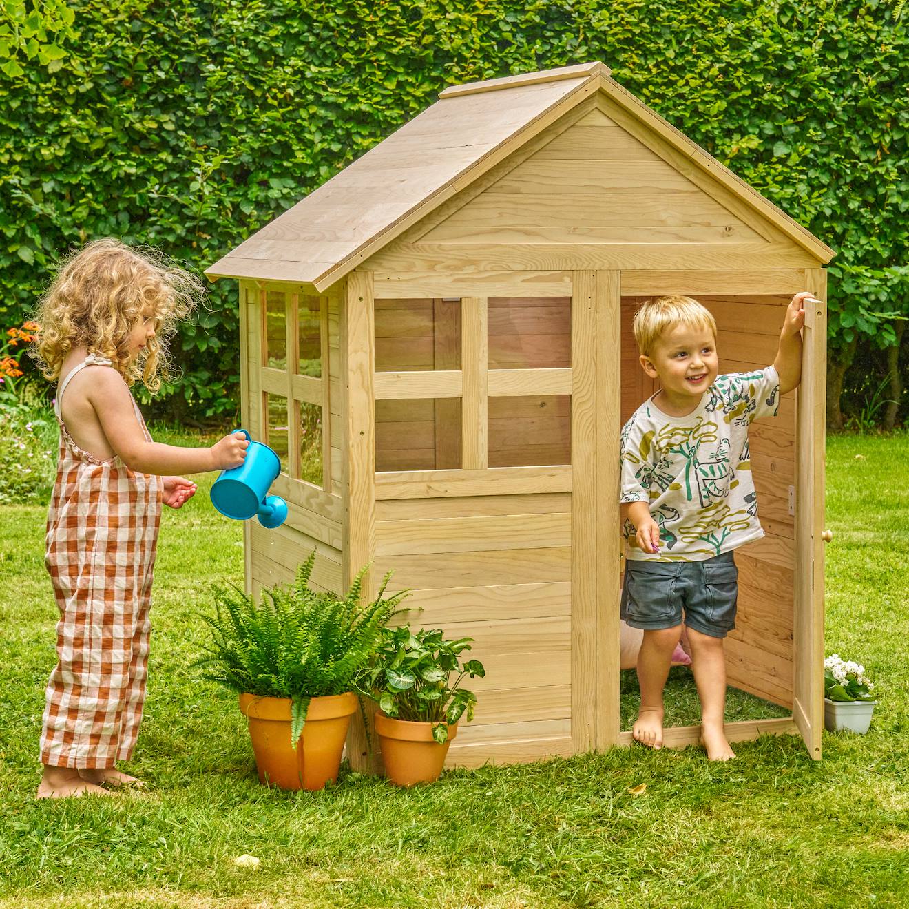 Maisonnette Cabane Enfant Bouton D'or Cottage Bois Fsc® Marron