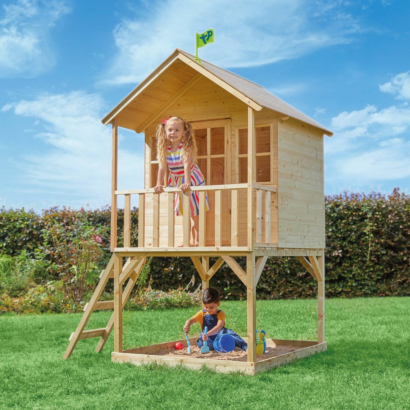 Maisonnette Cabane Sur Pilotis Colline Bois Fsc® Marron