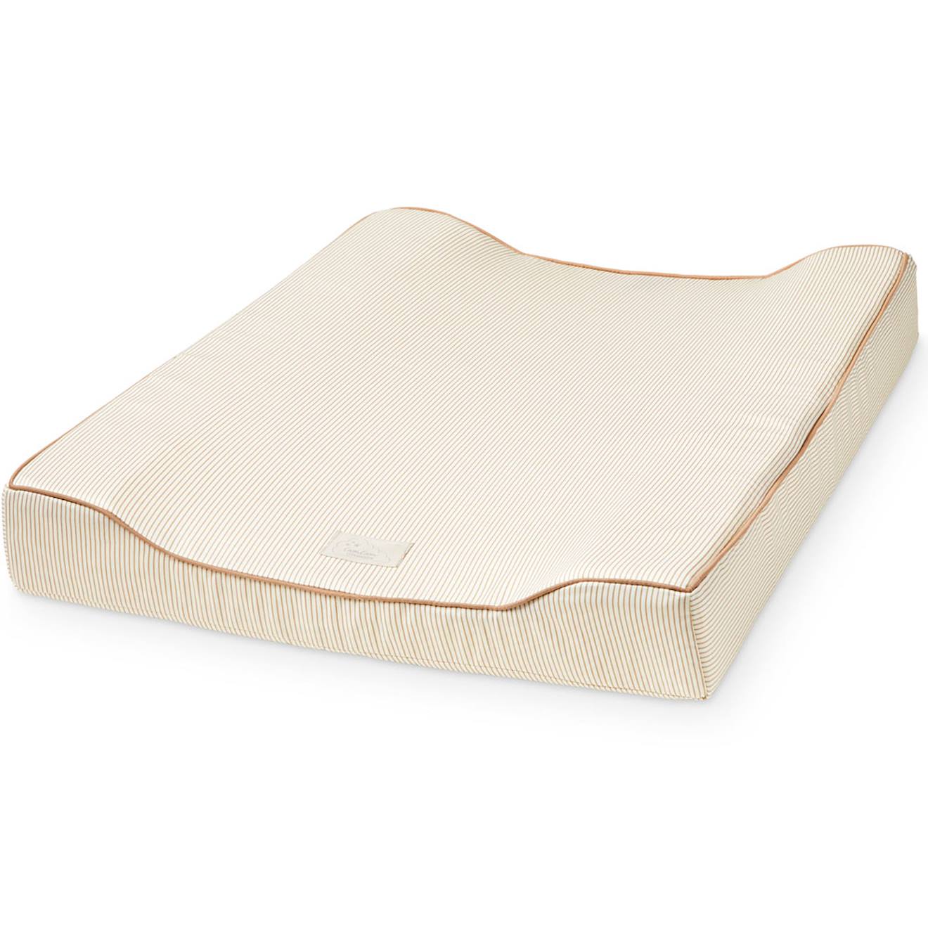 Matelas À Langer Bébé Classic Stripes Camel (63 X 49 Cm) Blanc, Camel