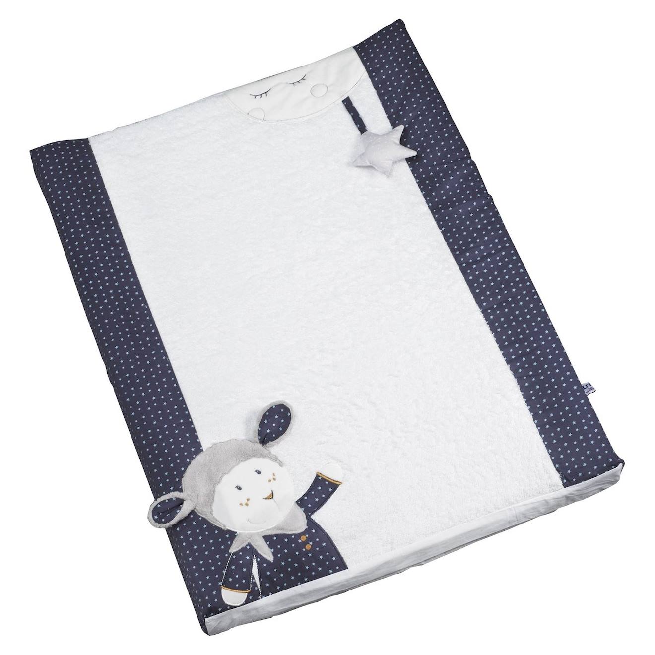 Matelas À Langer En Coton - Merlin Bleu