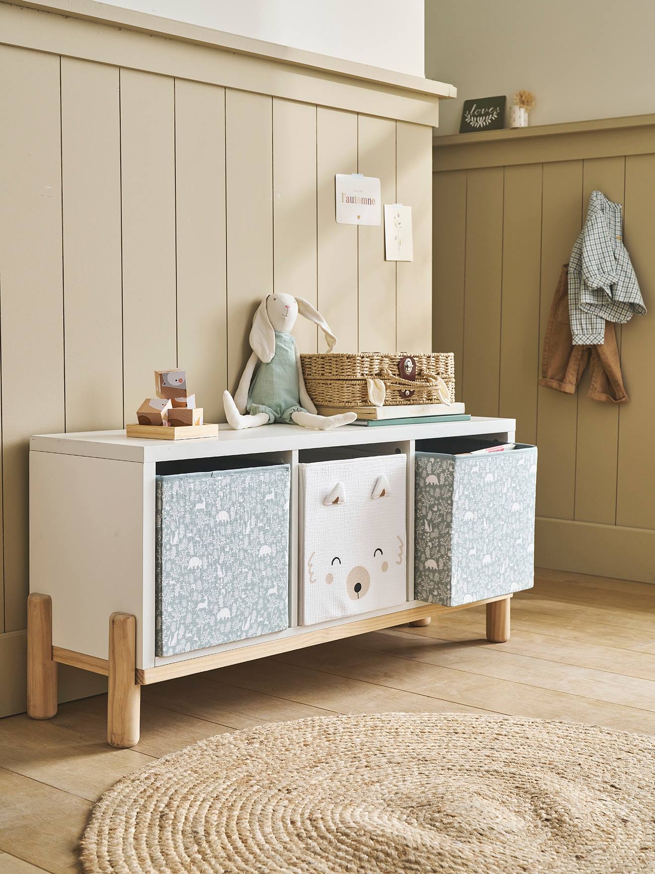 Meuble 3 cases blanc