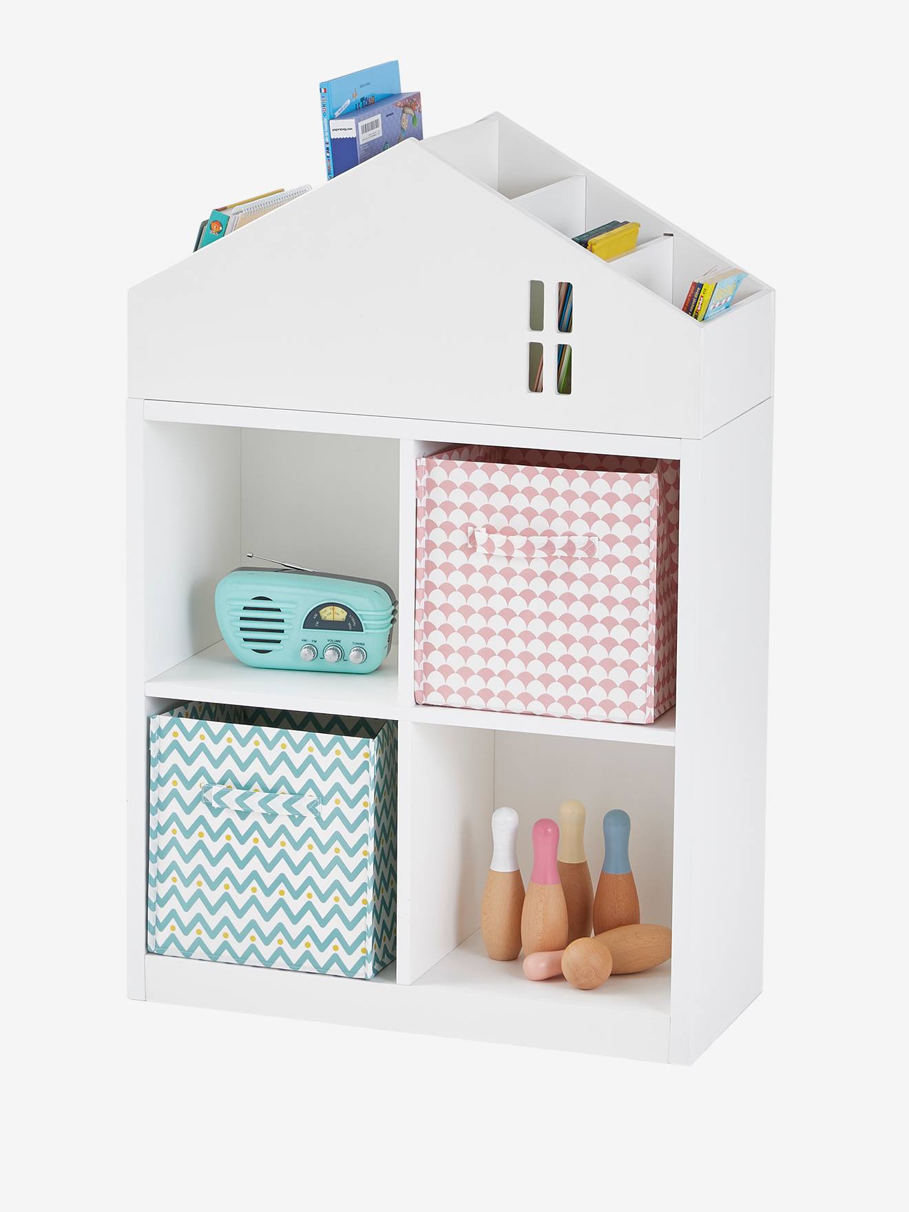 Meuble 4 cases Casas blanc