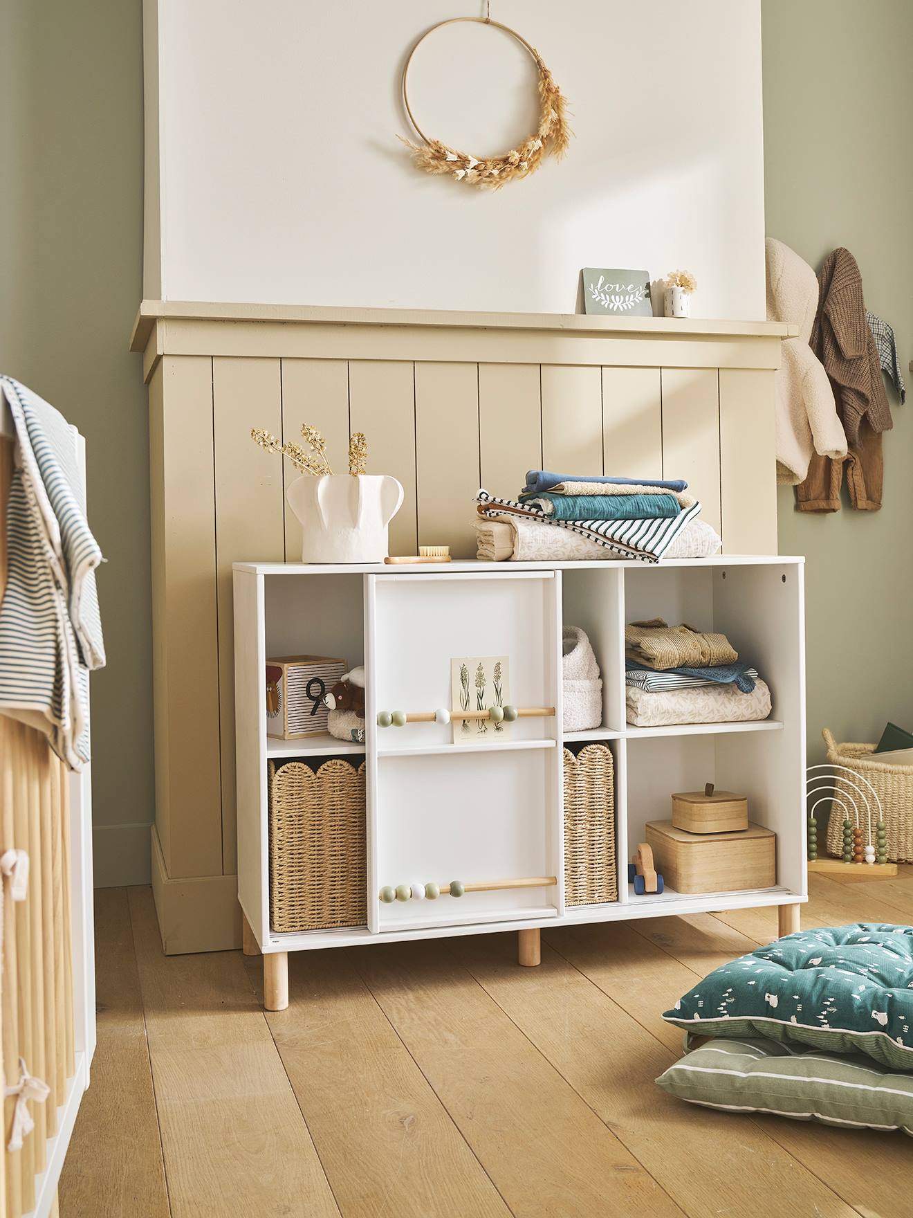 Meuble de rangement 6 cases LIGNE BOULIER blanc