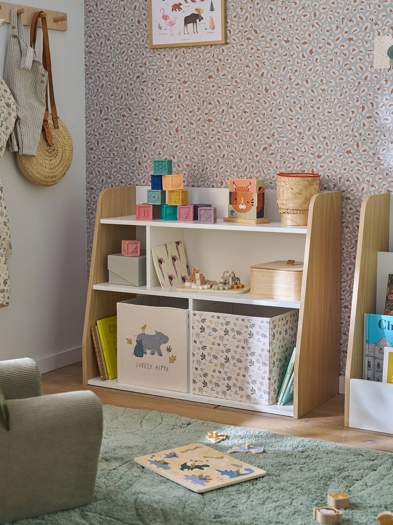 Meuble de rangement livre et jouet YEL blanc
