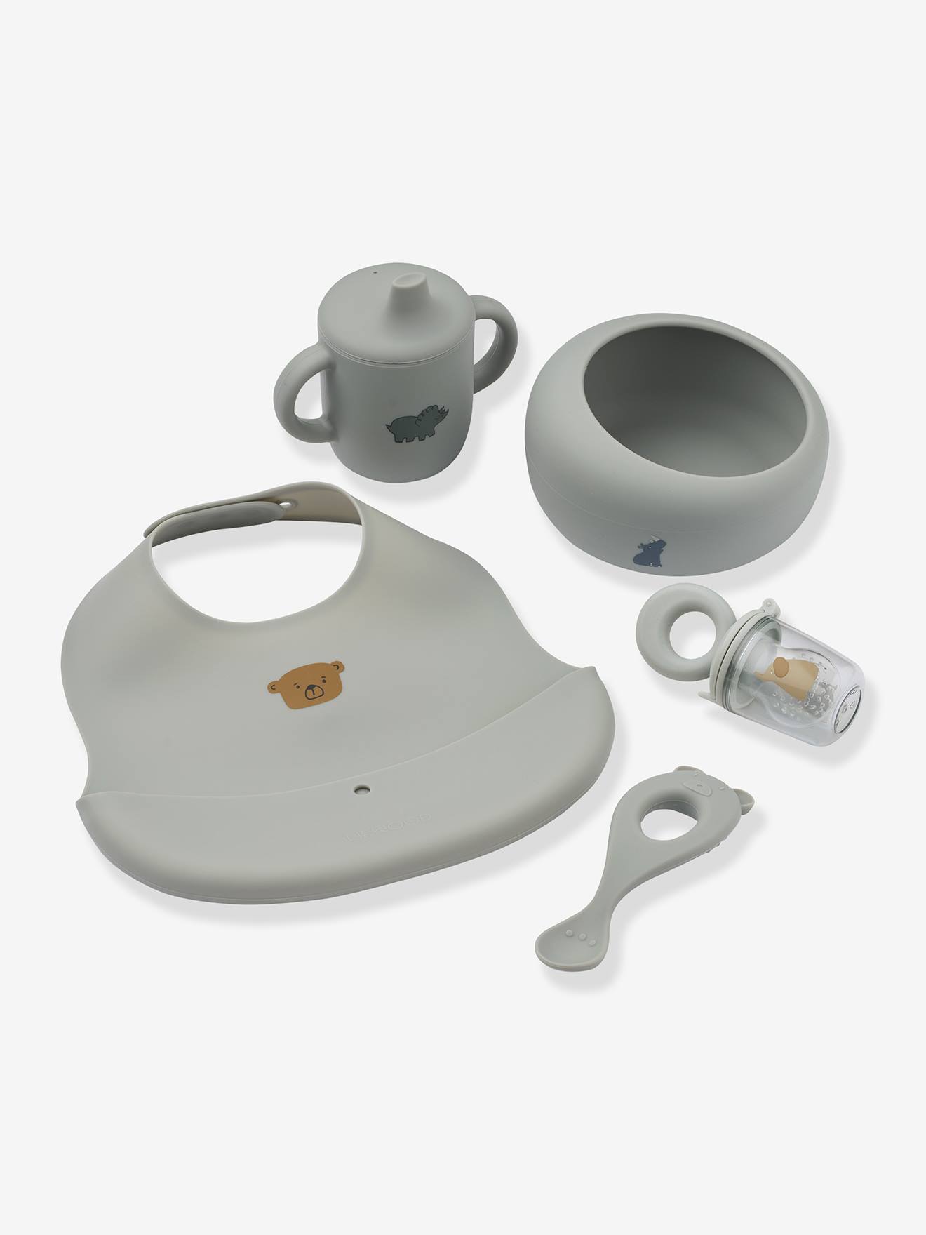 Mileah coffret repas silicone bleu ciel