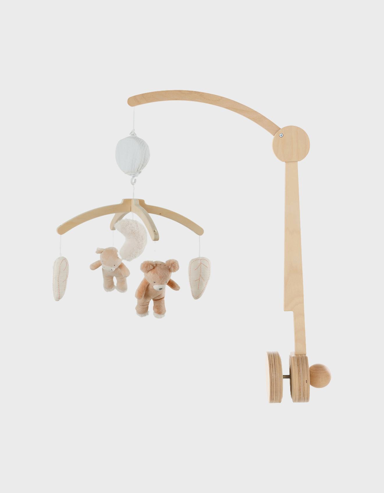 Mobile Musical Avec Bras En Bois – Lily & Fluffy Rose