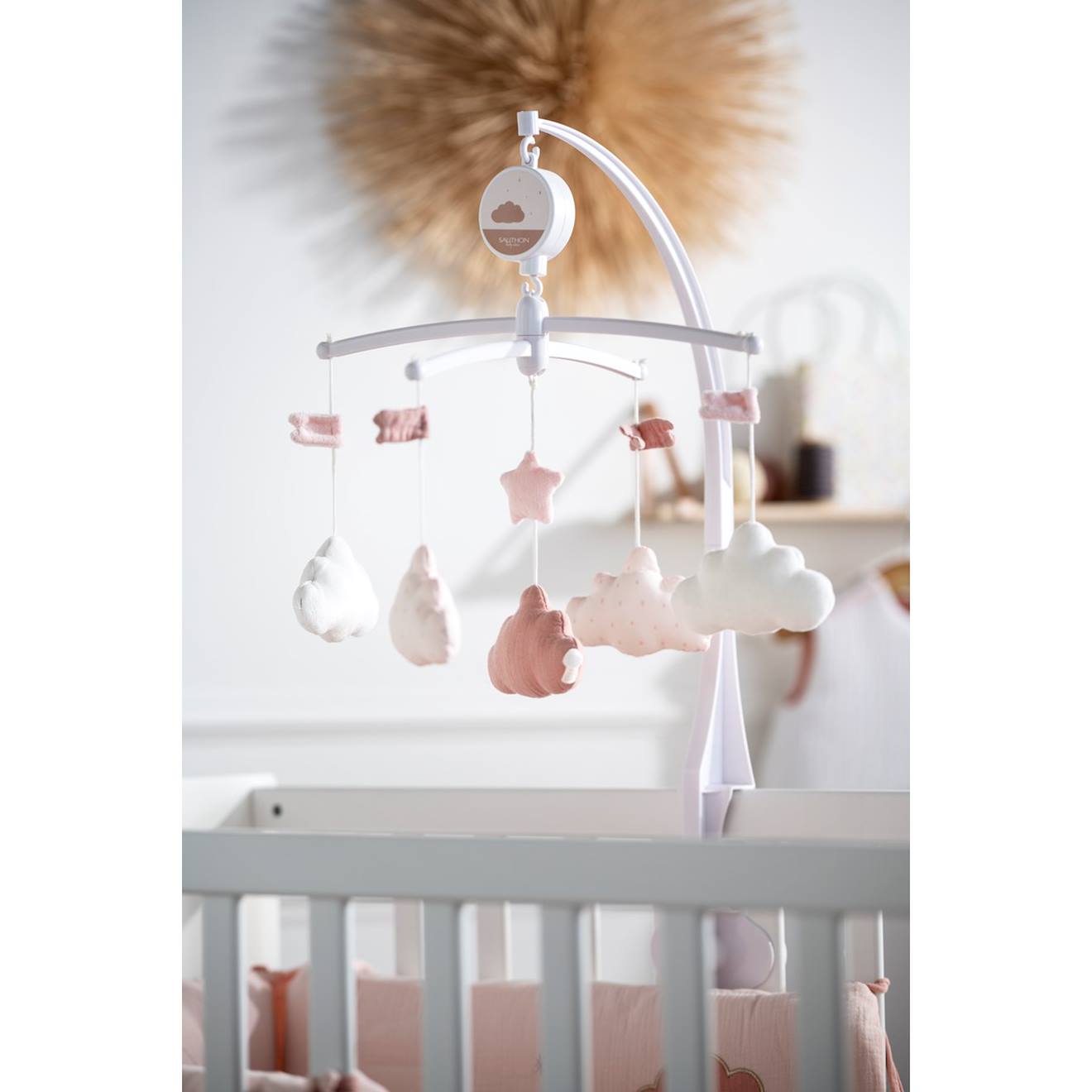 Mobile Musical En Velours - Lily Blanc/gris