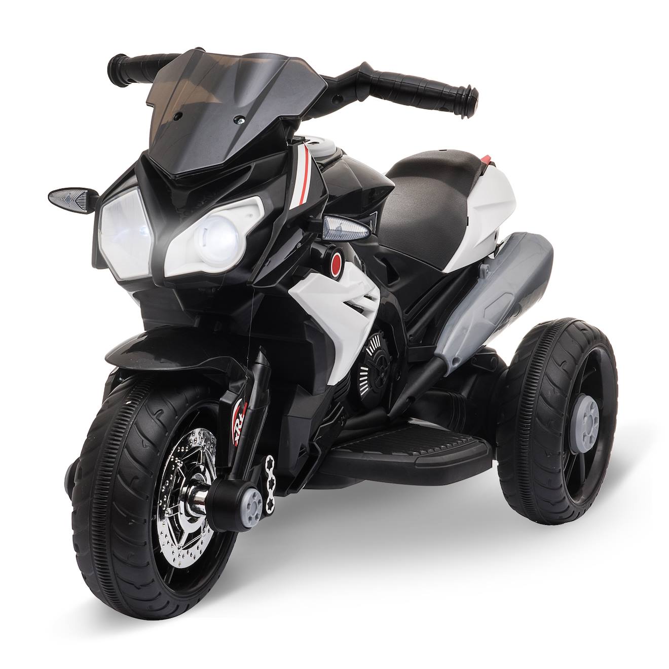 Moto Électrique Enfant 3 Roues 6v 3km/h Max. Effets Lumineux Sonores Noir