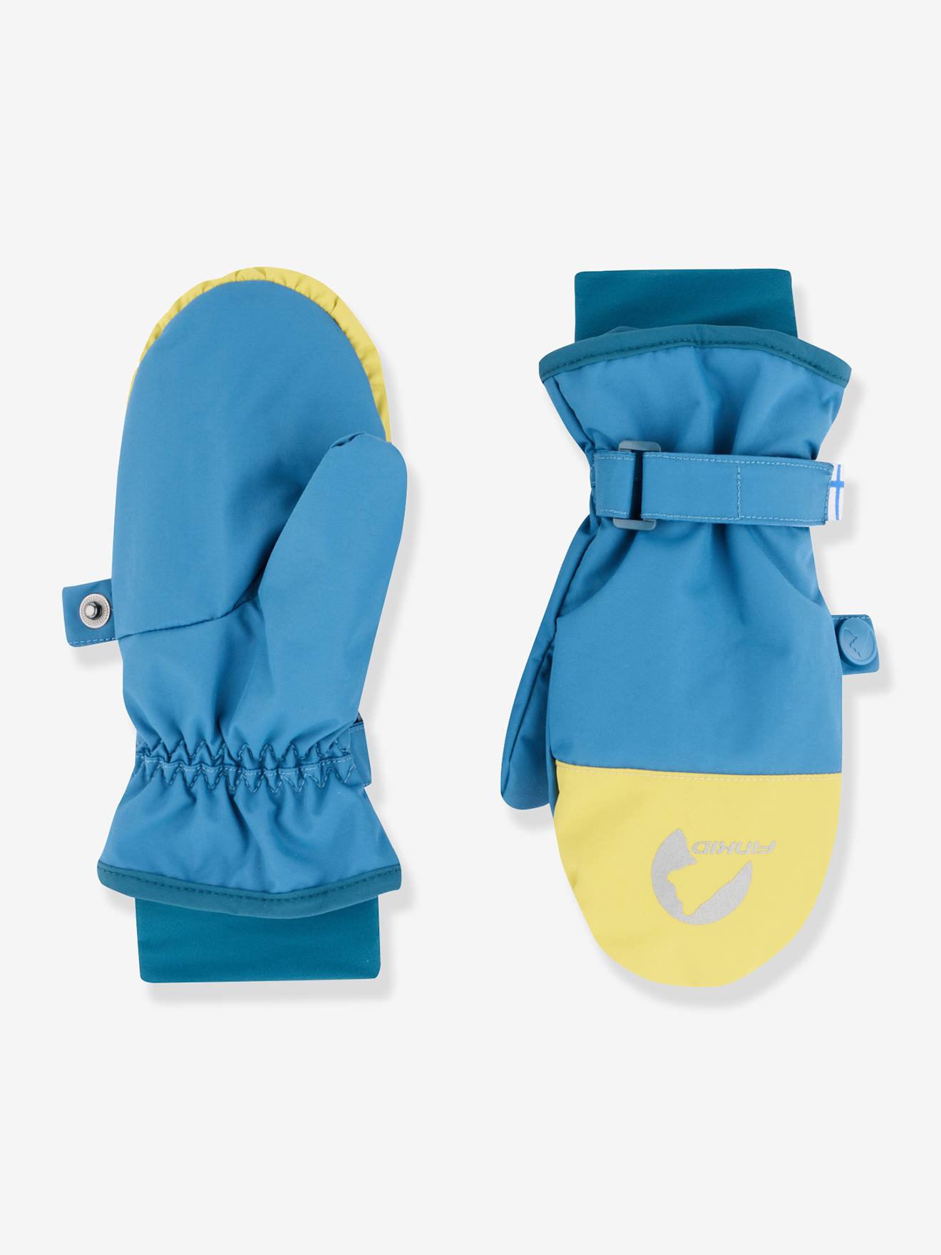 Moufles imperméables colorblock enfant KIRJAVA SNOW finkid bleu océan