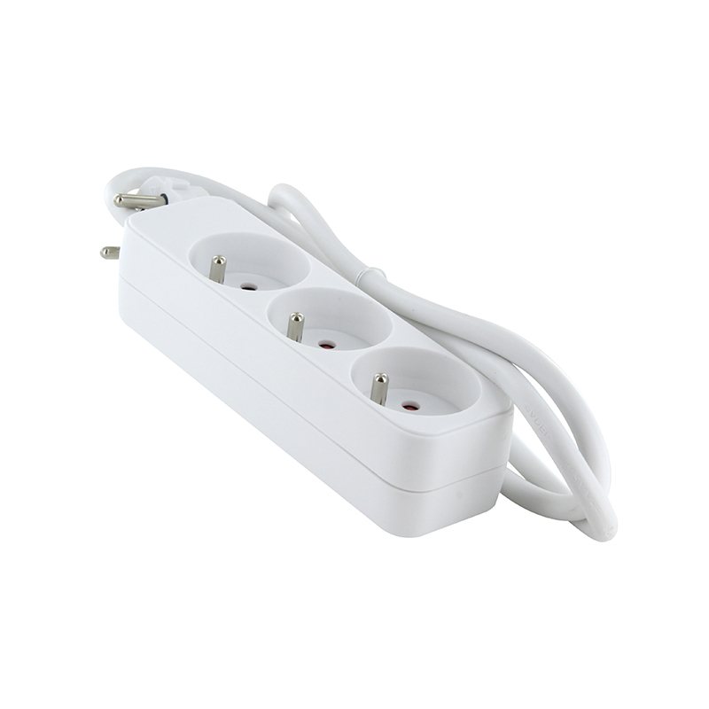 Multiprise Electro Depot 3 Prises Blanche - Cable 1m