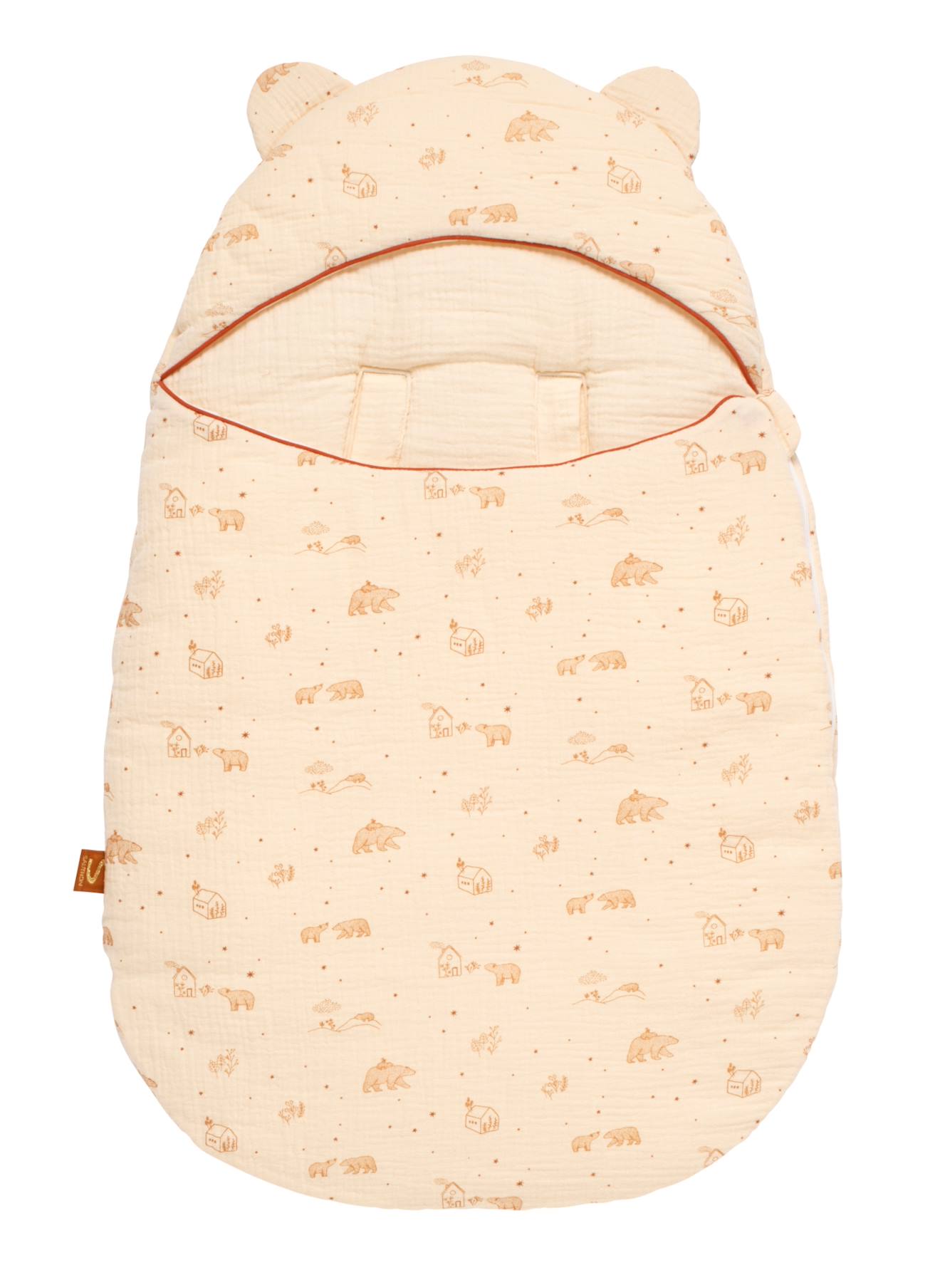 Nid D'ange Ourson En Sherpa 5 Attaches - Orsino Beige