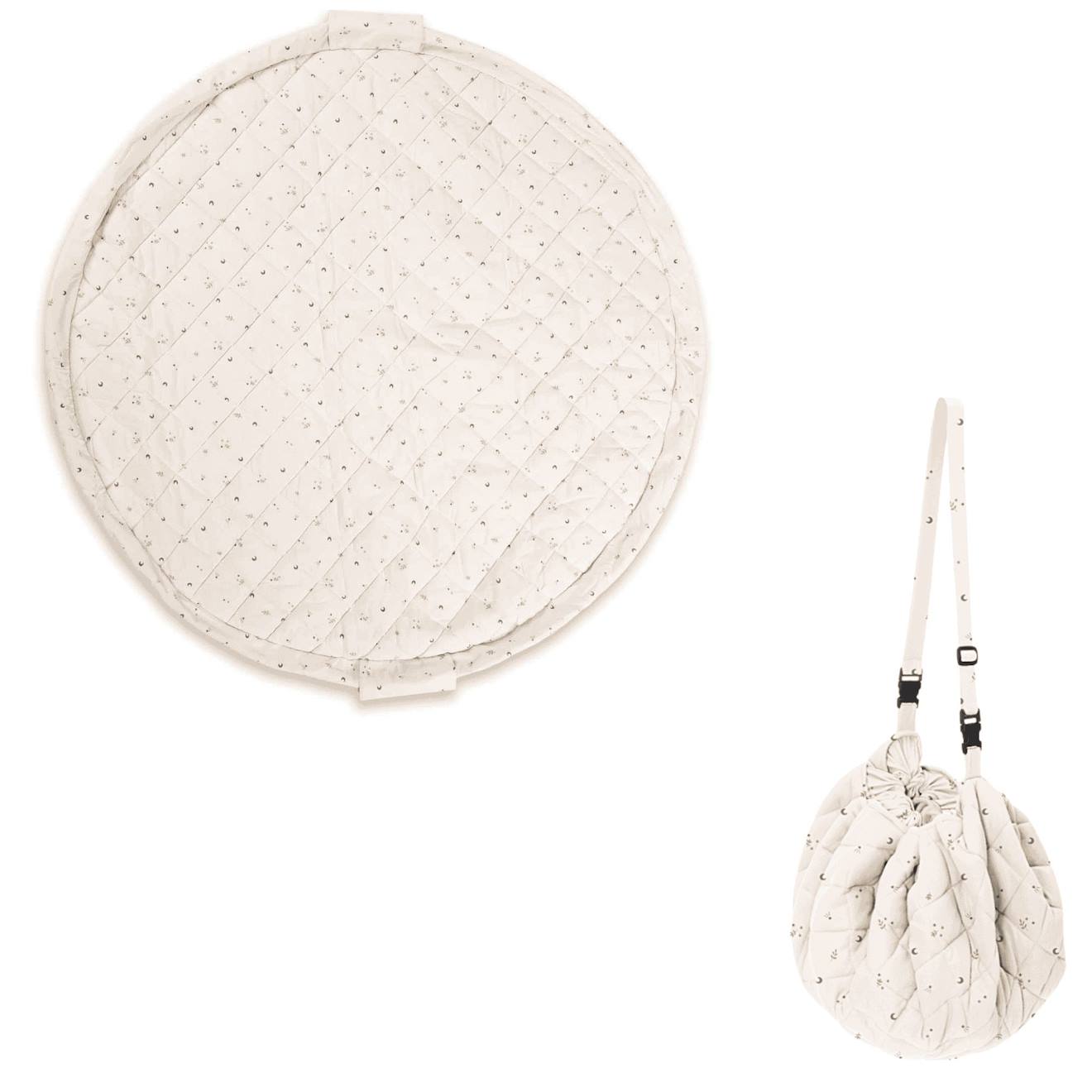 Organic Tapis D´éveil & Sac - Lune Blanc & Bleu