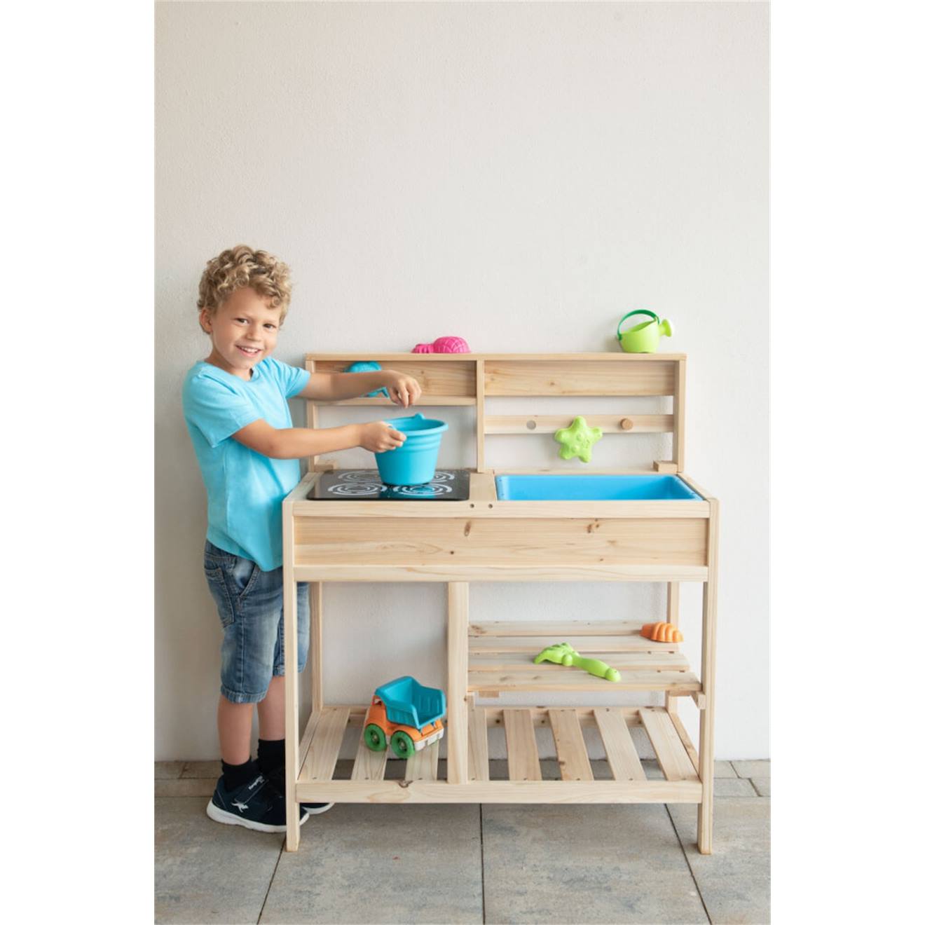 Outdoor Active Cuisine D'exterieur En Bois Pour Enfant Beige