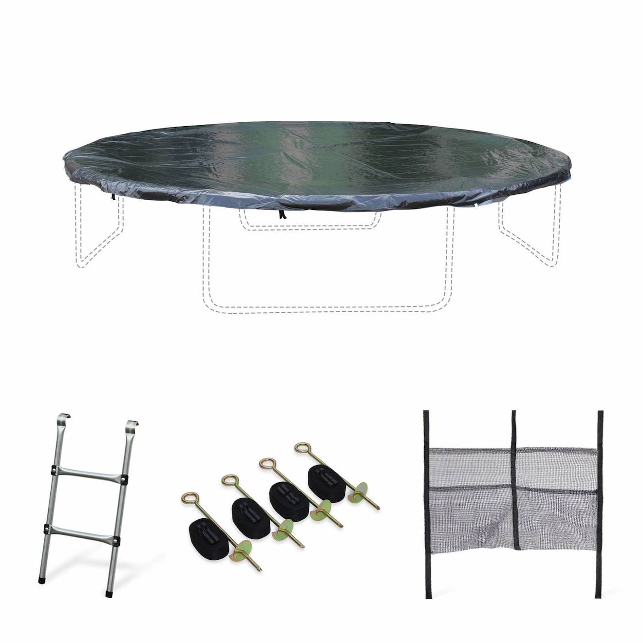 Pack Accessoires Pour Trampoline ?430cm Pack Accessoires Gris