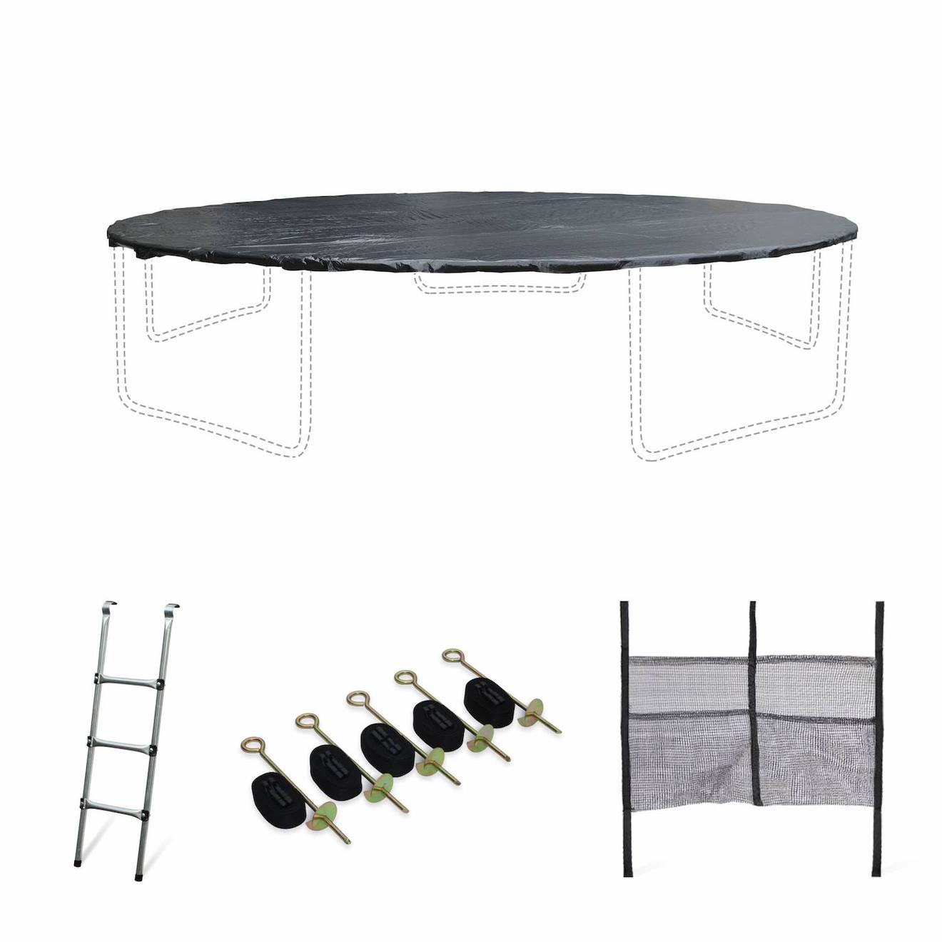Pack Accessoires Pour Trampoline ?460cm Pack Accessoires Gris