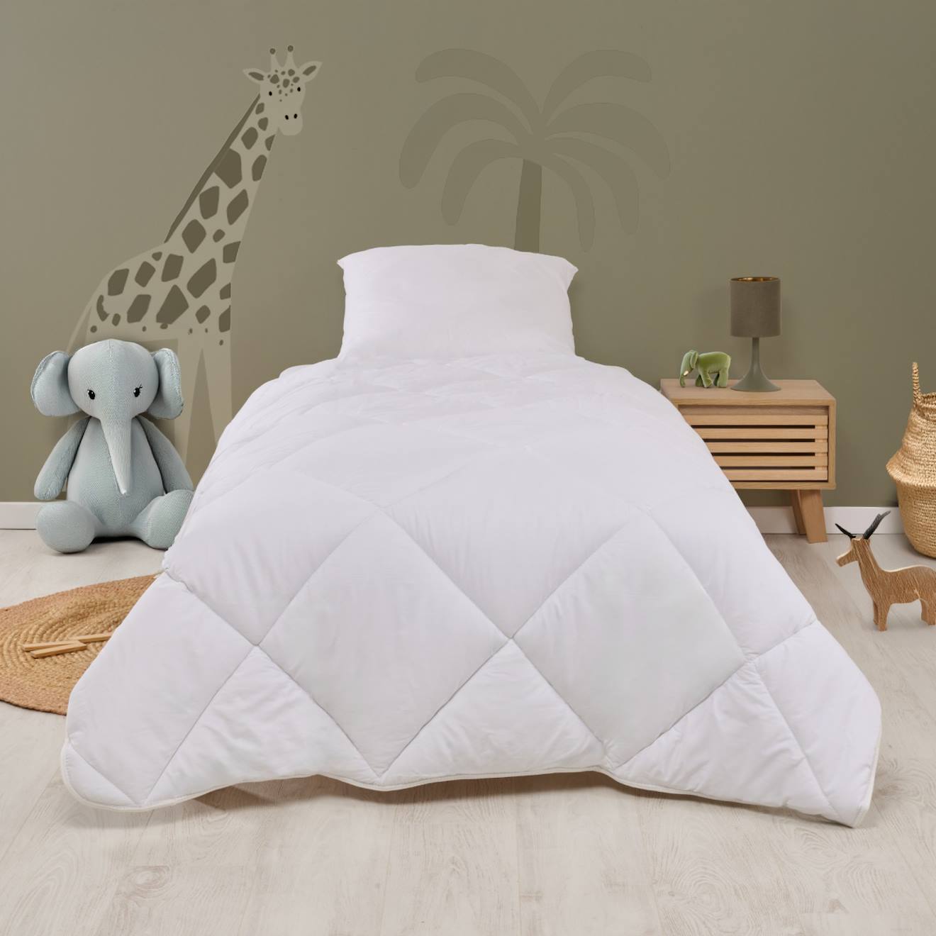 Pack Couette Chaude + Oreiller Lavable À 95°c Blanc