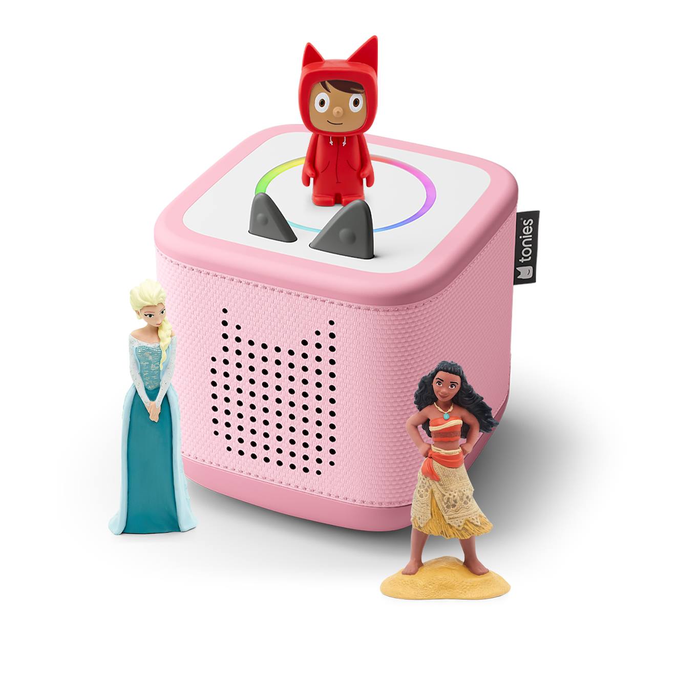 Pack Toniebox 2 - Boite À Histoires - 1 Figurine Rubie - Princesses Elsa Et Vaiana Rose
