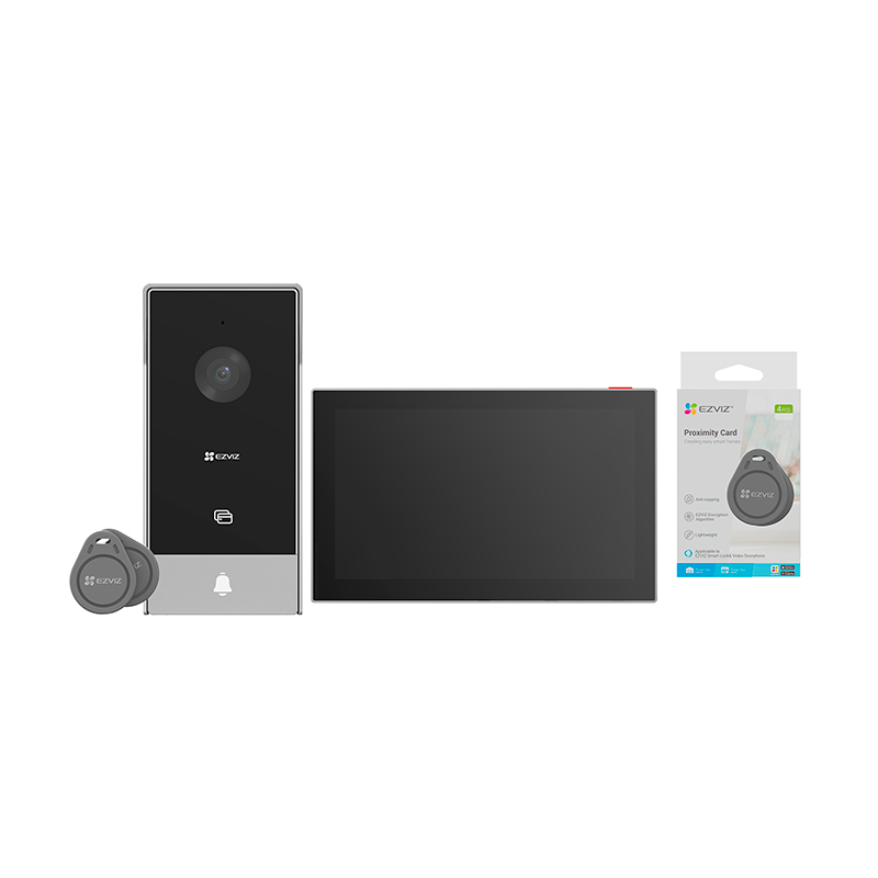 Pack Visiophone Connecte Ezviz Fhd Hp5 Avec ecran Tactile + 4 Badges