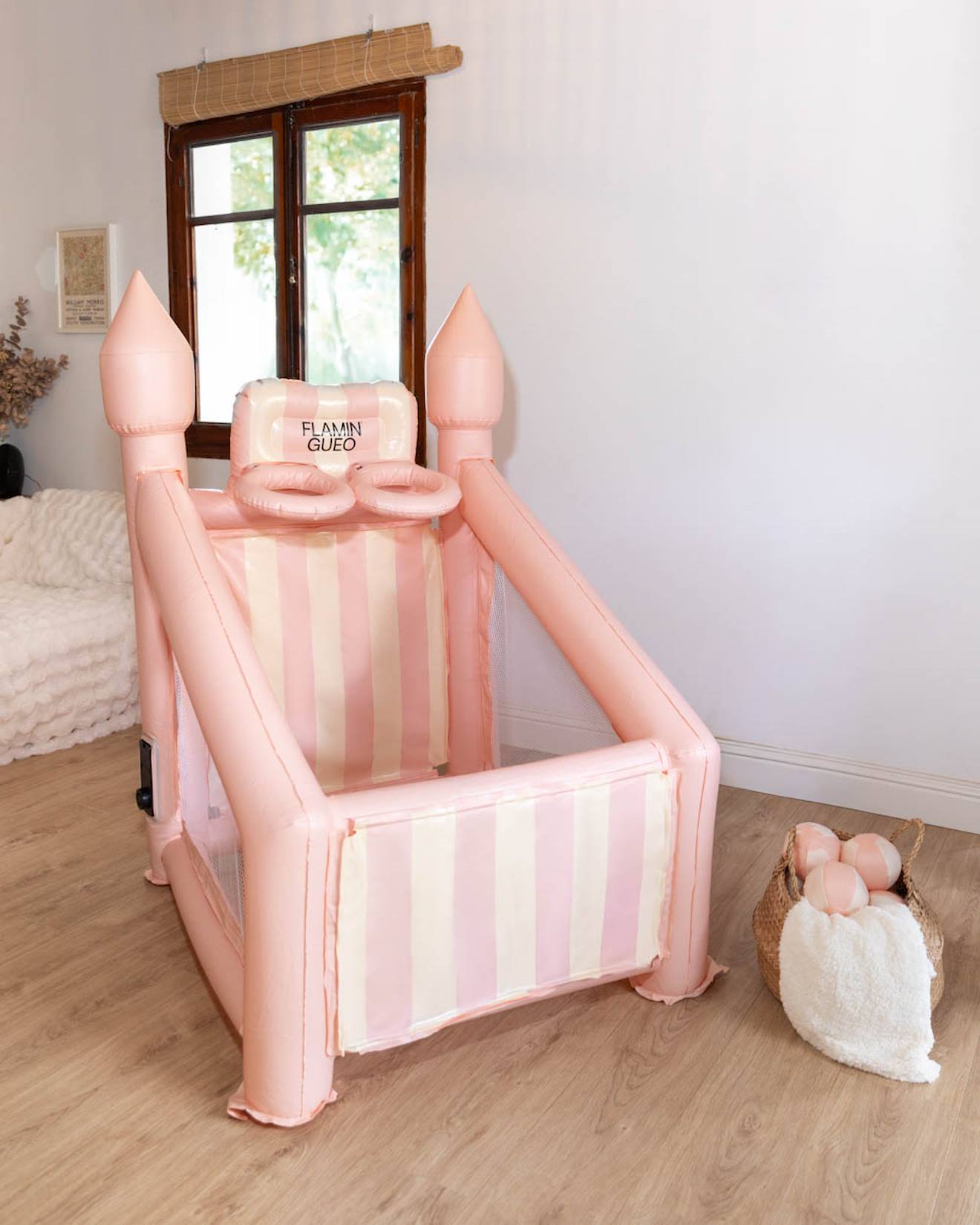 Panier Gonflable Enfant Pvc Gonfleur Rose
